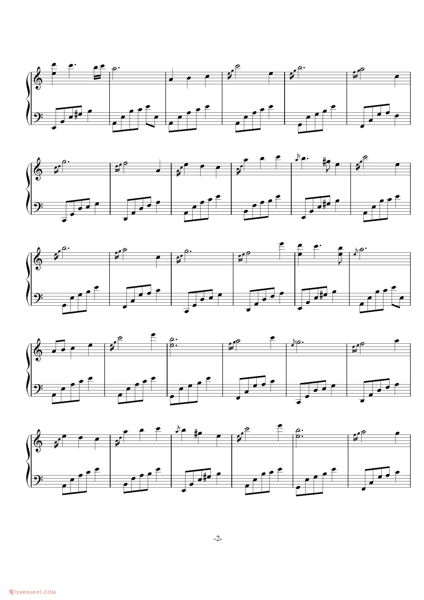 石进《夜的钢琴曲》第20首_石进夜的钢琴曲(20)五线谱