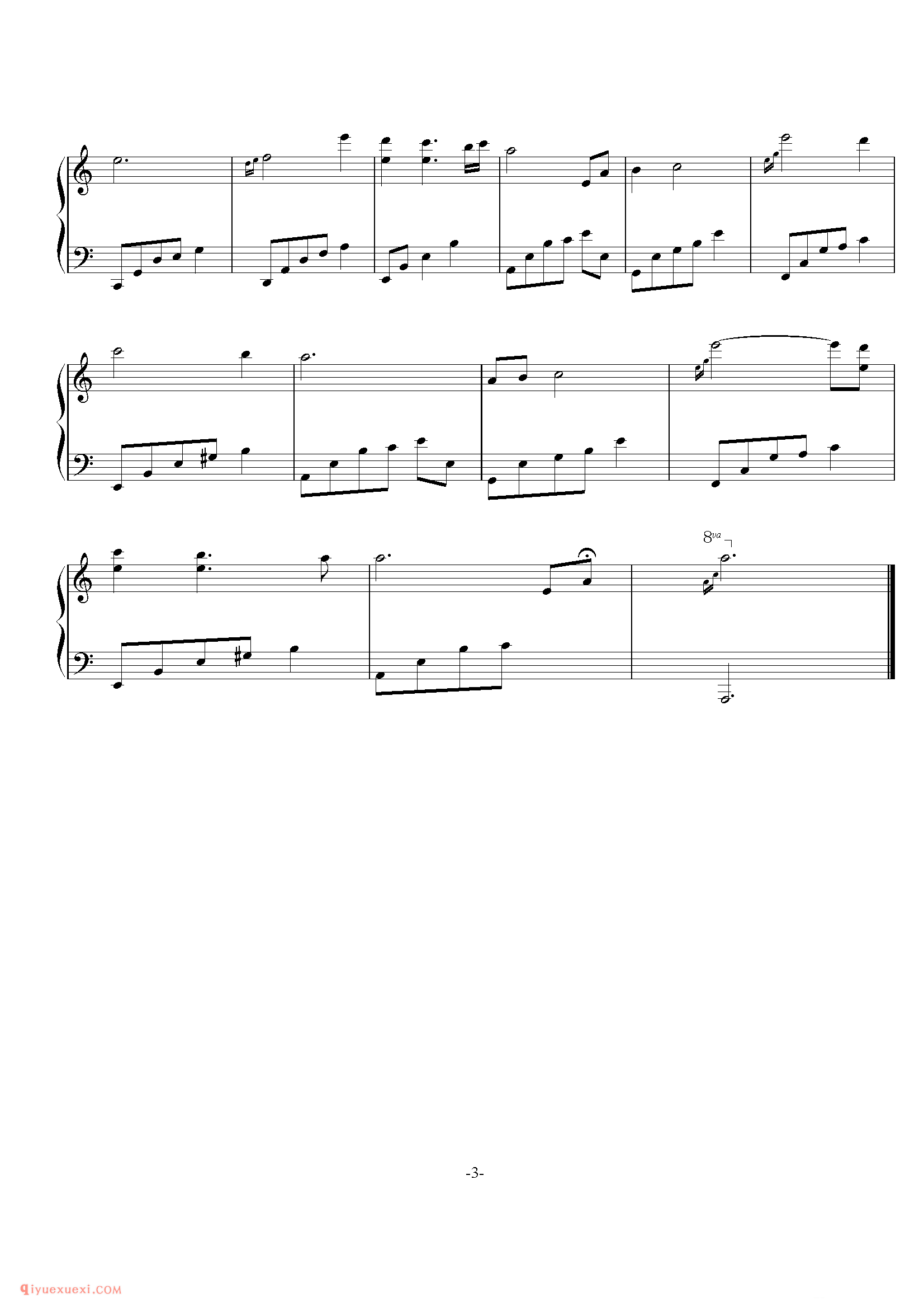 石进《夜的钢琴曲》第20首_石进夜的钢琴曲(20)五线谱