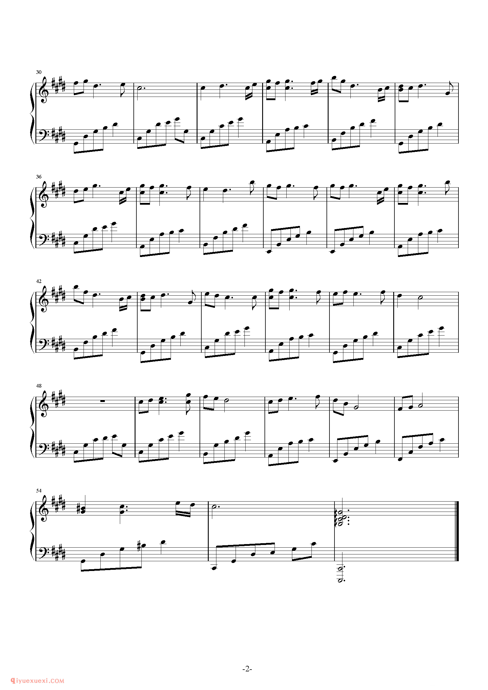 石进《夜的钢琴曲》第22首_石进夜的钢琴曲(22)五线谱
