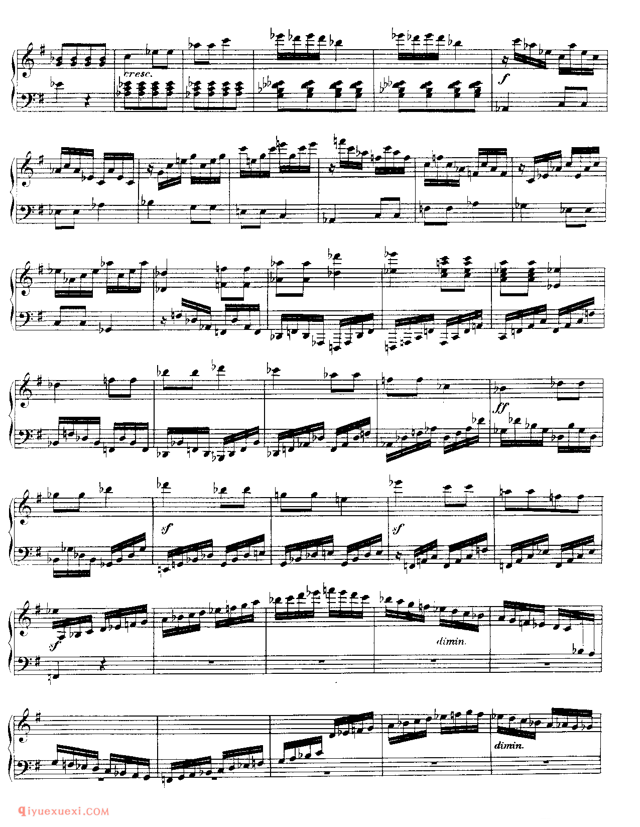 贝多芬回旋曲随想曲 Beethoven Rondo a capriccio Op129_超高难度钢琴谱