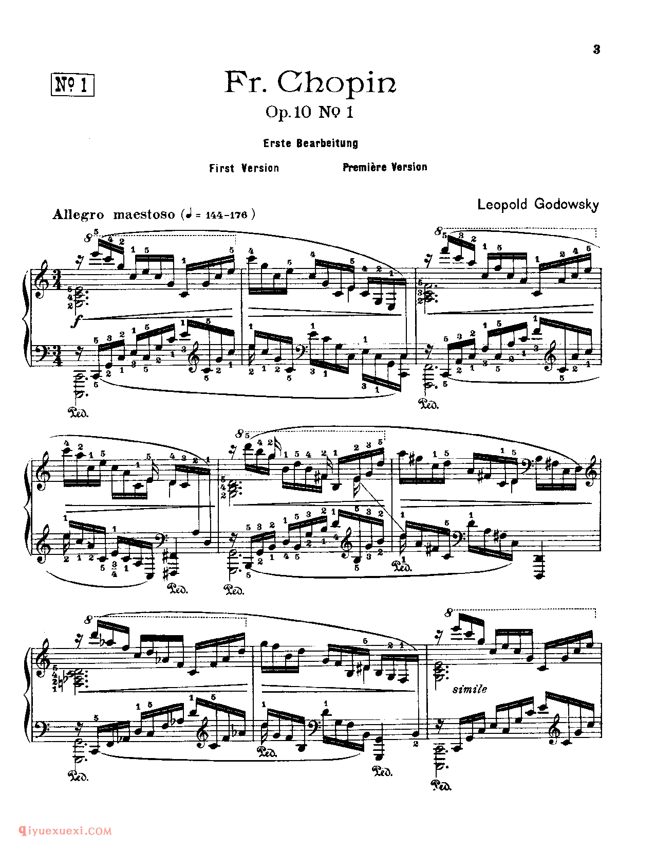 Fr.Chopin Op.10 NO1(Erste Bearbeitung)Godowsky_Chopin_超高难度钢琴谱