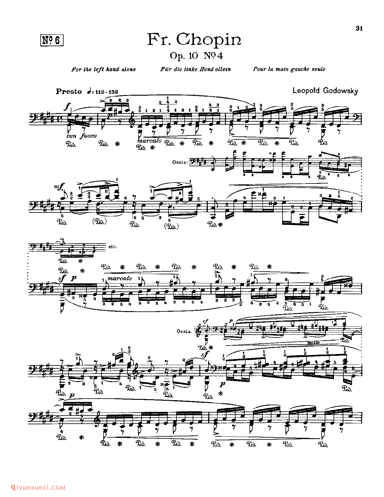 Fr.Chopin Op.10 NO.4_Godowsky_Chopin_超高难度钢琴谱