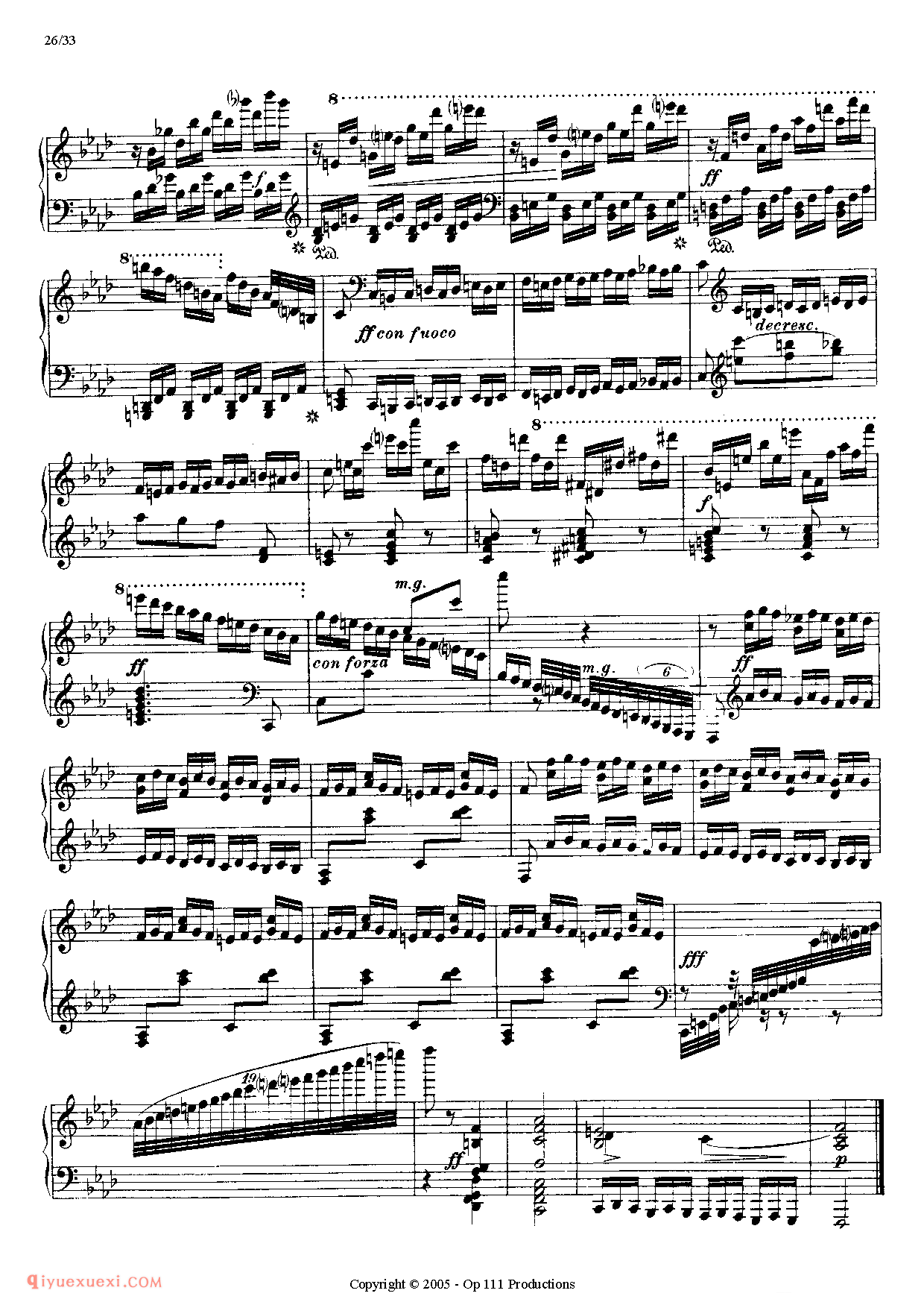 李斯特超级技巧练习曲（Liszt 12 Etudes D'execution Transcendante）初版超技_超高难度钢琴谱