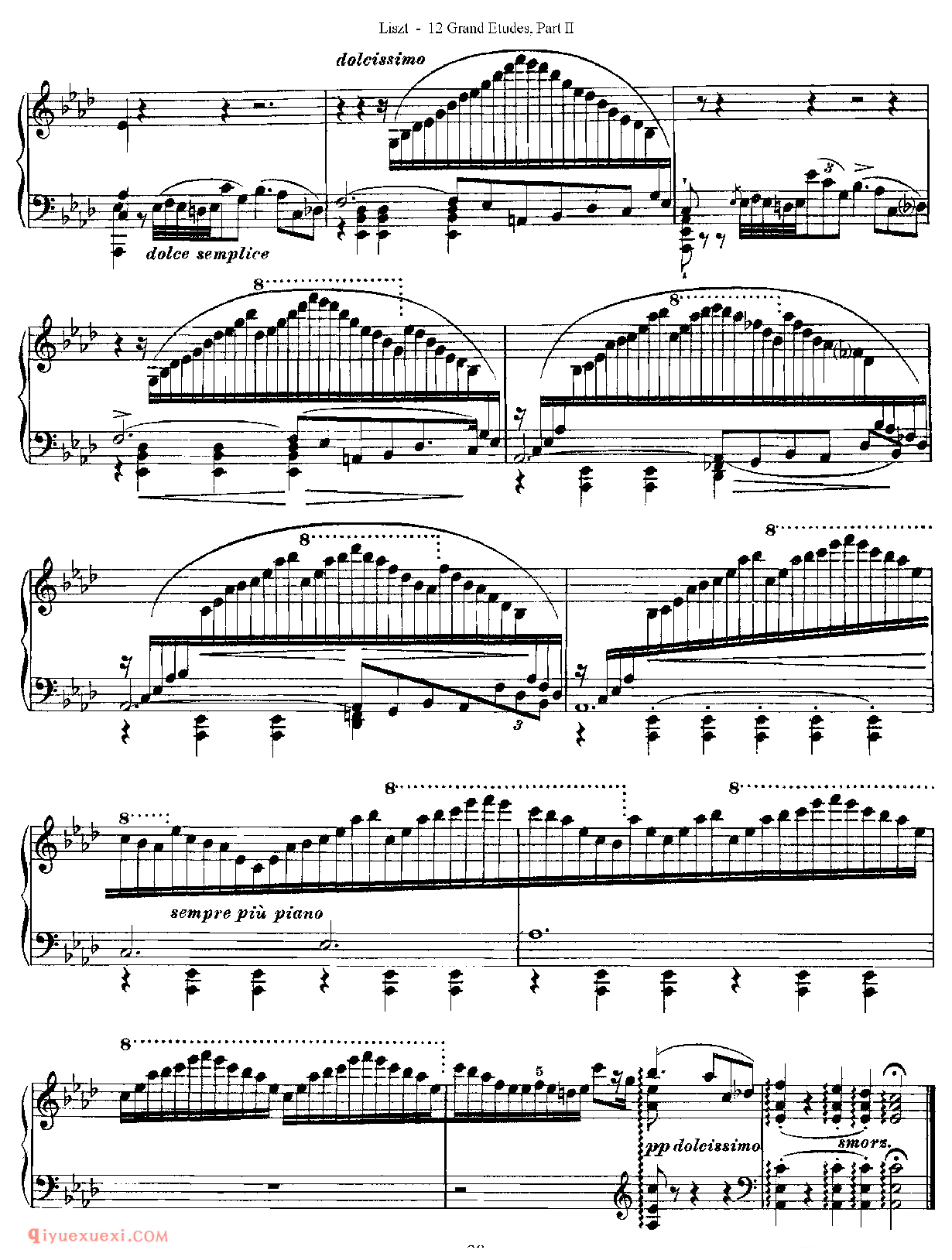 李斯特超级技巧练习曲[Franz Lisz-12 Grand Etudes-PartⅡ]No. 9,in Ab Major