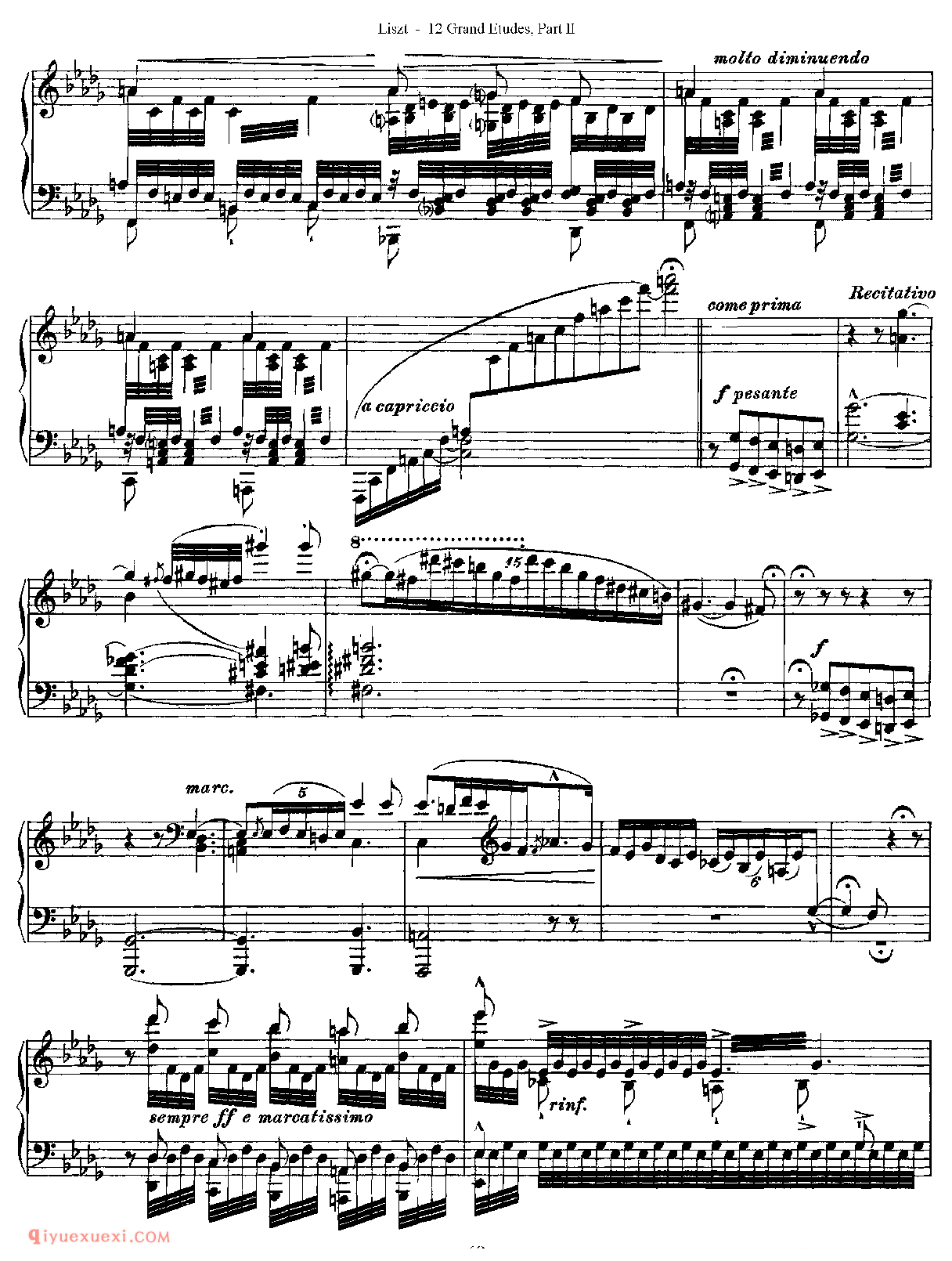 李斯特超级技巧练习曲[Franz Lisz-12 Grand Etudes-PartⅡ]No. 12,in Bb Minor