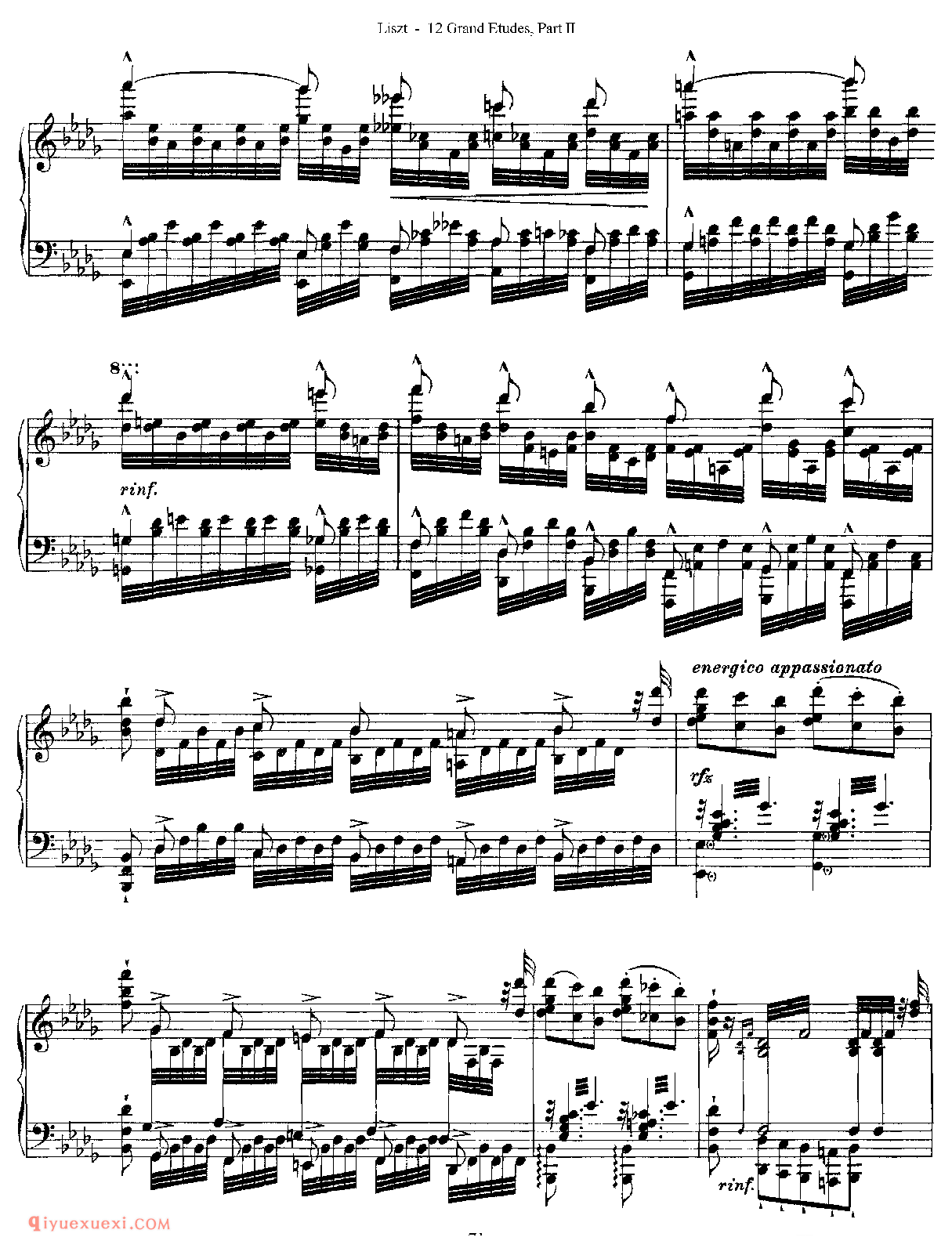 李斯特超级技巧练习曲[Franz Lisz-12 Grand Etudes-PartⅡ]No. 12,in Bb Minor