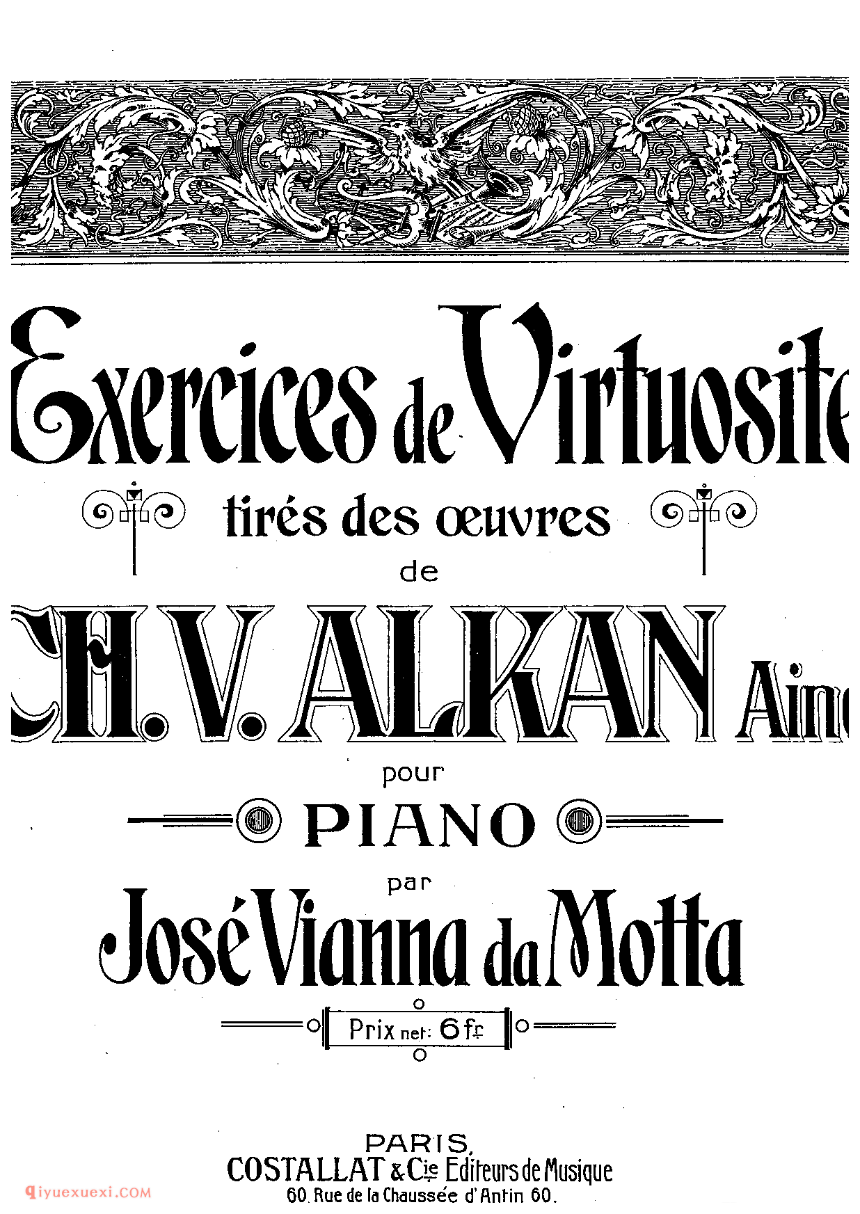 Alkan Exercises (Vianna da Motta, José)_超高难度钢琴谱