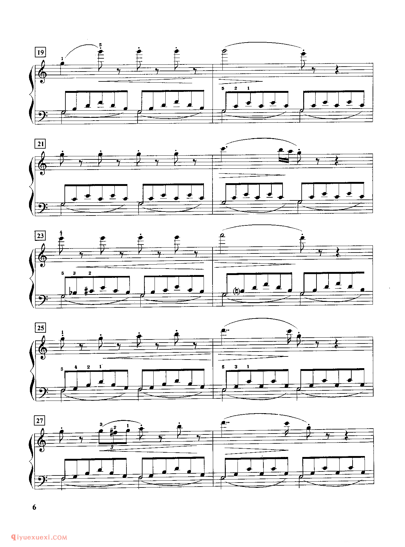 第二条C大调左手分解和弦与保持音练习_车尔尼849钢琴练习曲_黄伊娜