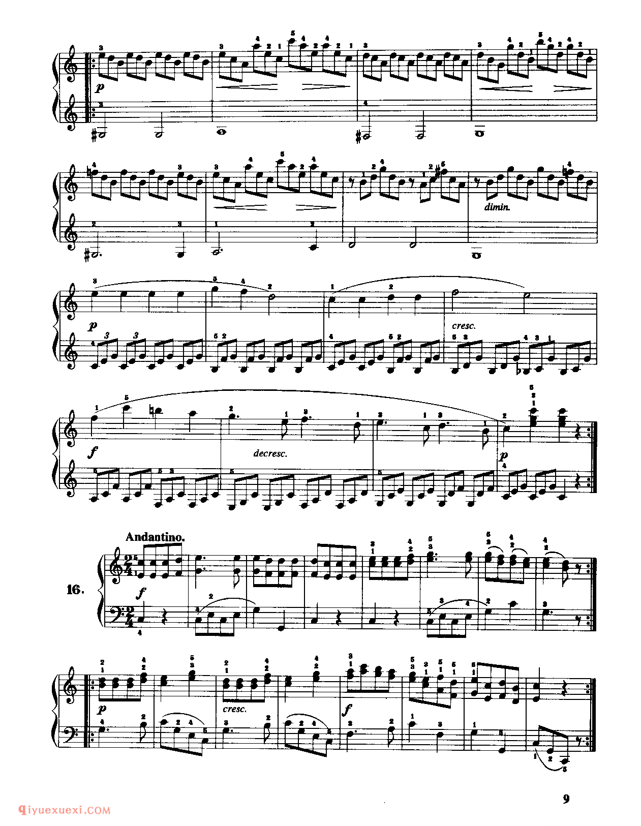 100首简易钢琴练习曲(作品139)_车尔尼钢琴练习曲集