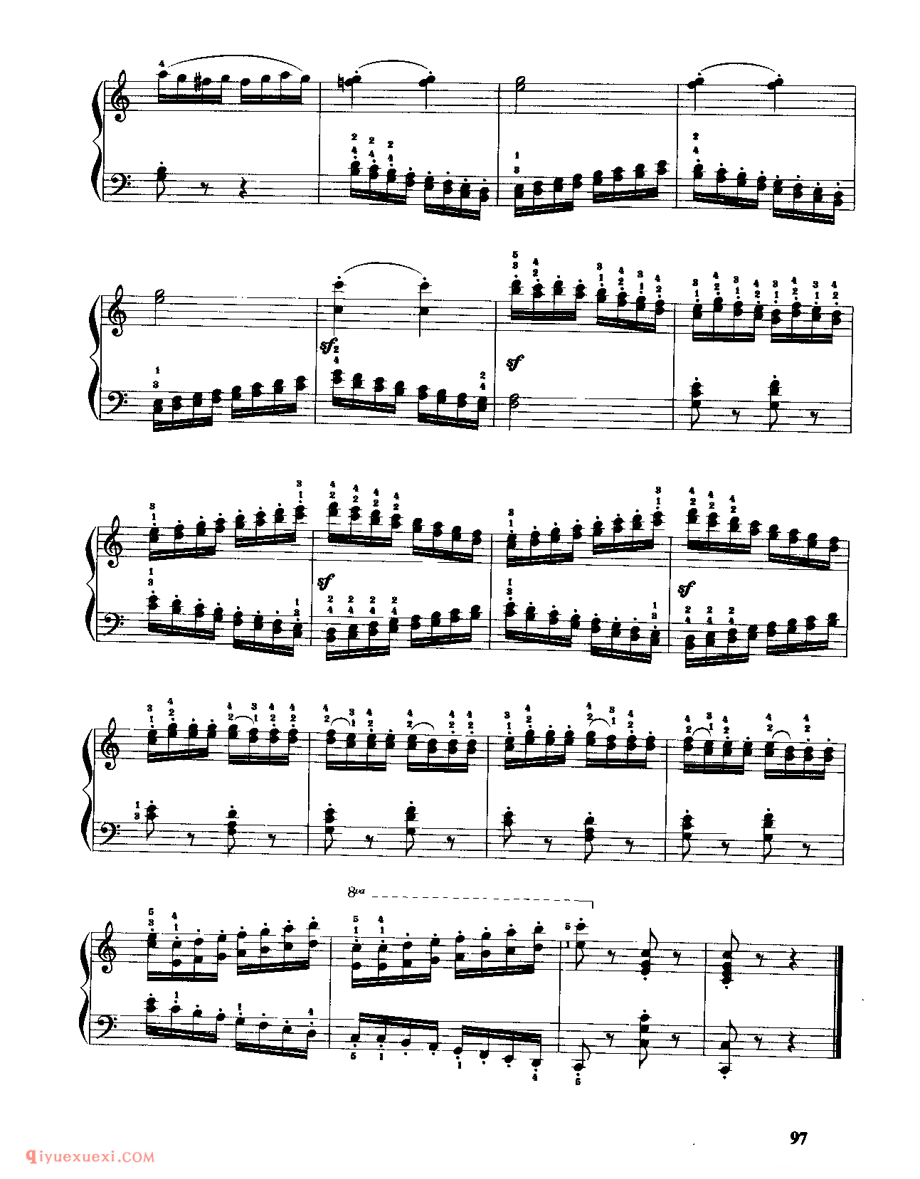 车尔尼作品636_手指灵巧的钢琴初步练习曲_车尔尼钢琴练习曲集