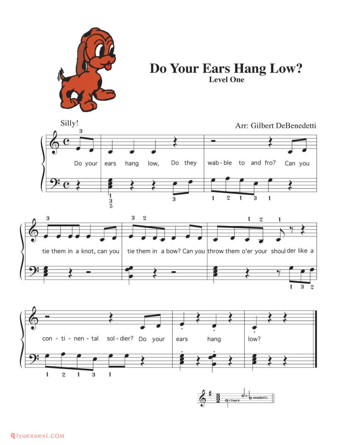 Do your ears hang low_初级钢琴练习曲