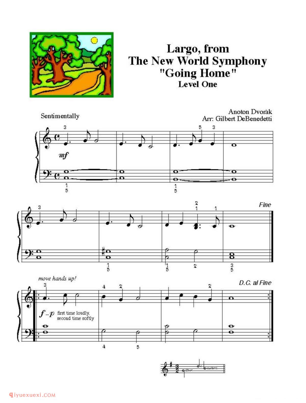 The New World Symphony_初级钢琴练习曲