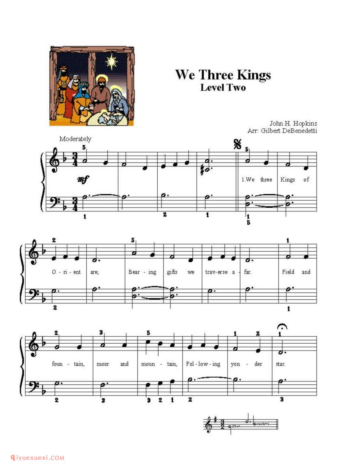 We Three Kings_钢琴二级练习曲