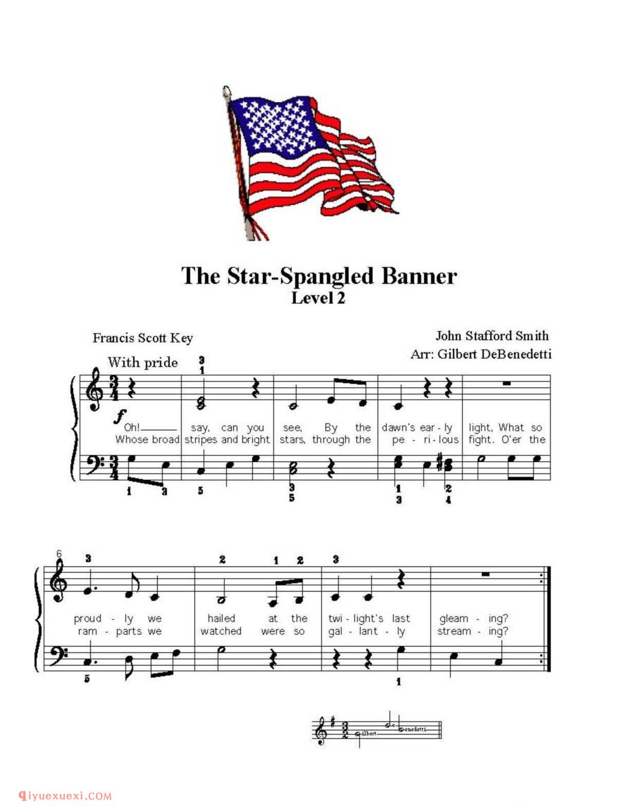 The Star-Spangled Banner_钢琴二级练习曲