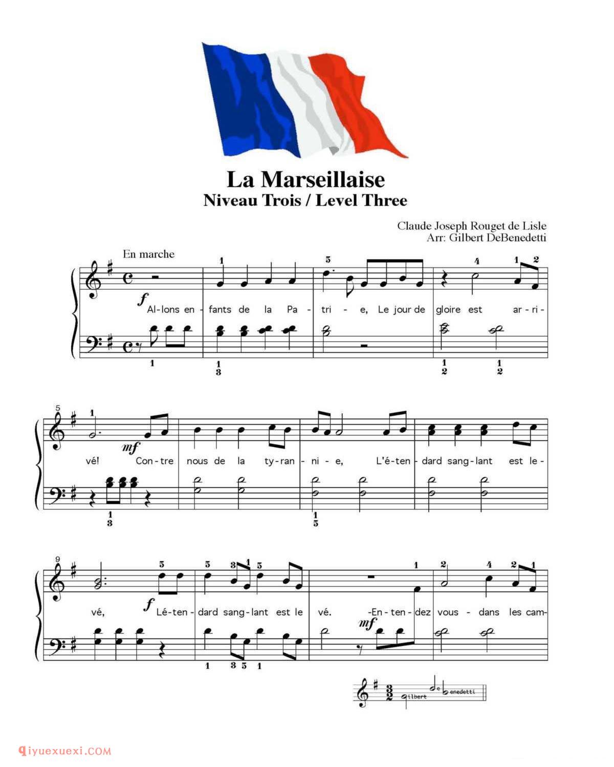 La Marseillaise_钢琴三级练习曲