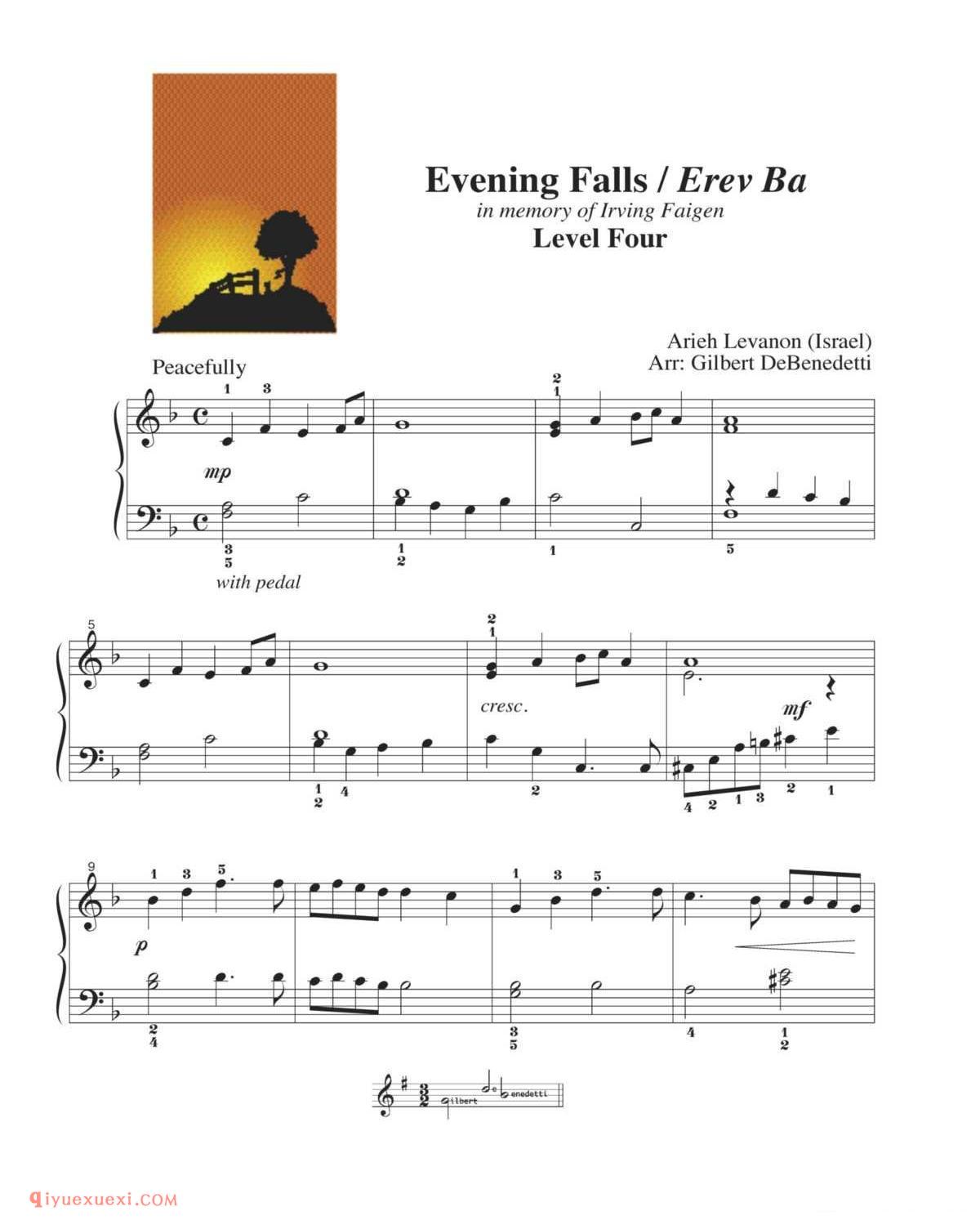 Evening Falls / Erev Ba_钢琴四级练习曲