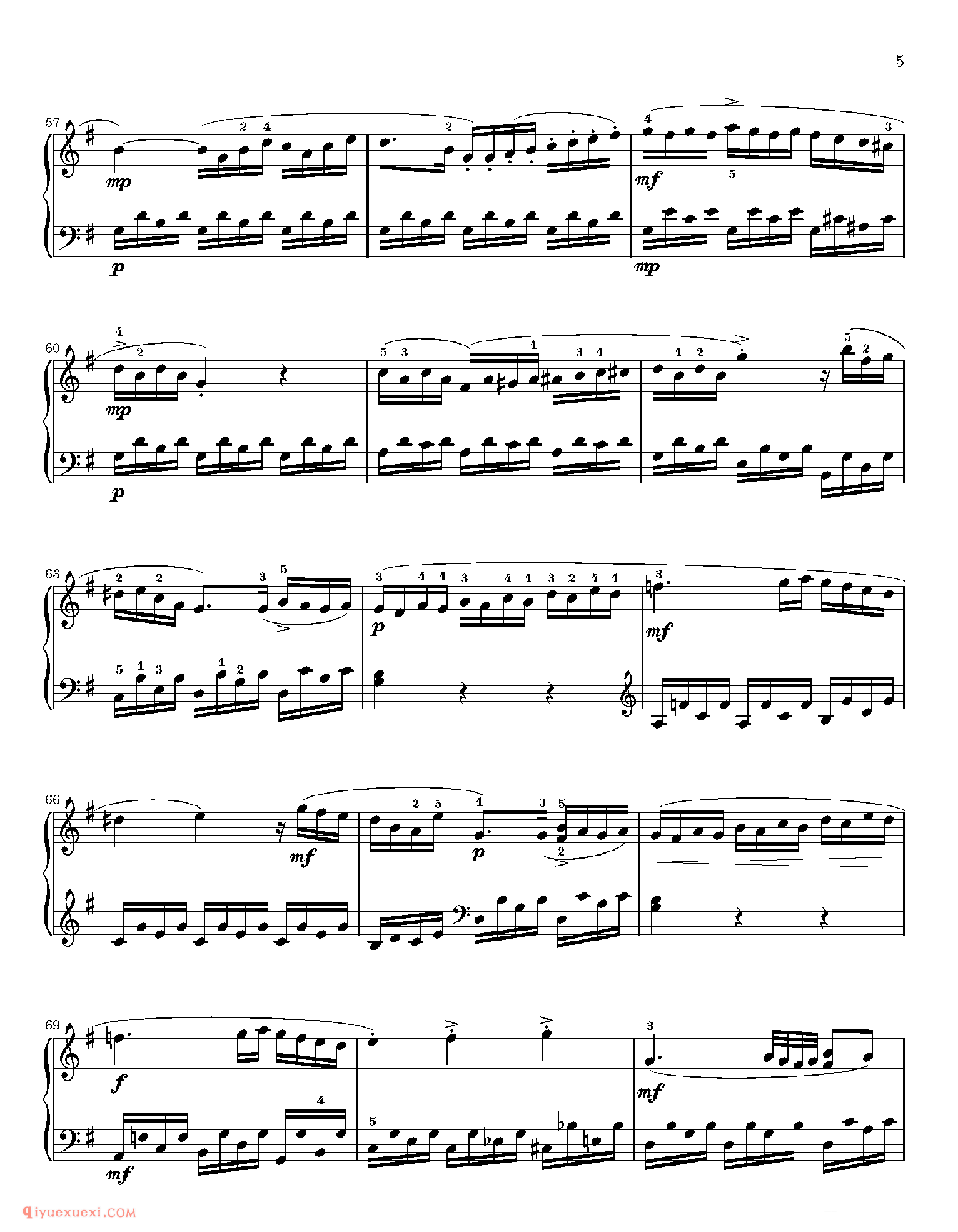 Sonate 16 in C major_Sonata facile_钢琴中级练习曲