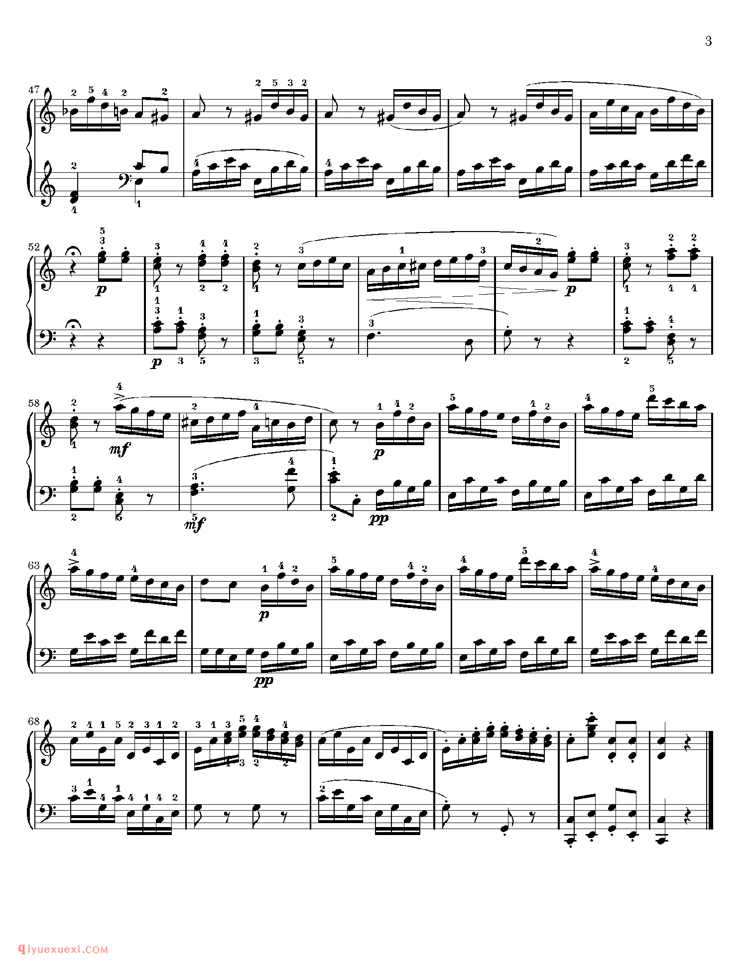 Sonate 16 in C major_钢琴中级练习曲