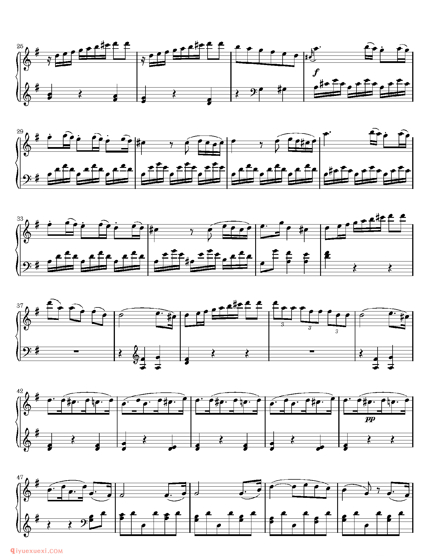 Sonate Opus 49 No.2 - Part 2_钢琴中级练习曲