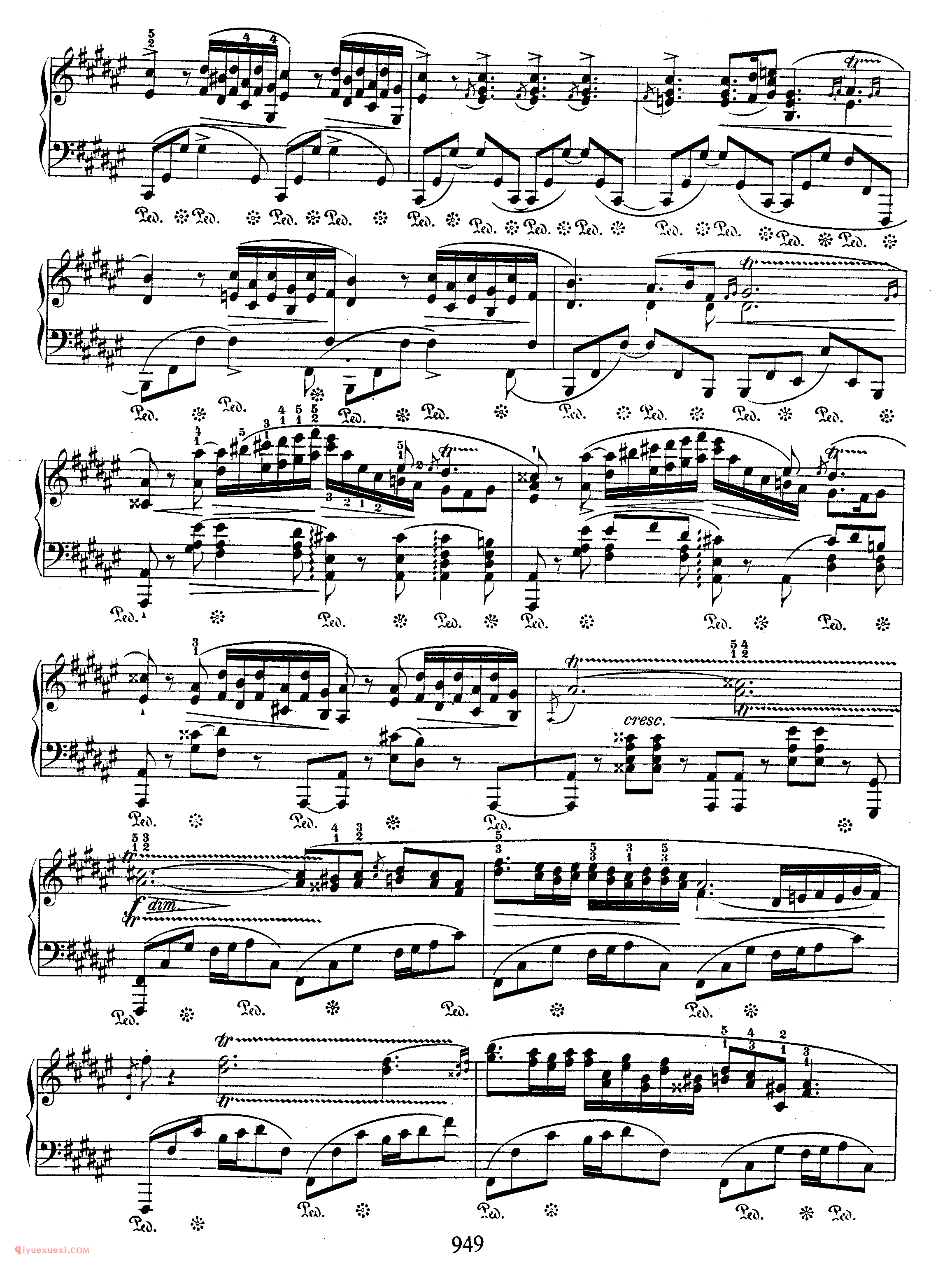 船歌 Op 60_肖邦钢琴谱