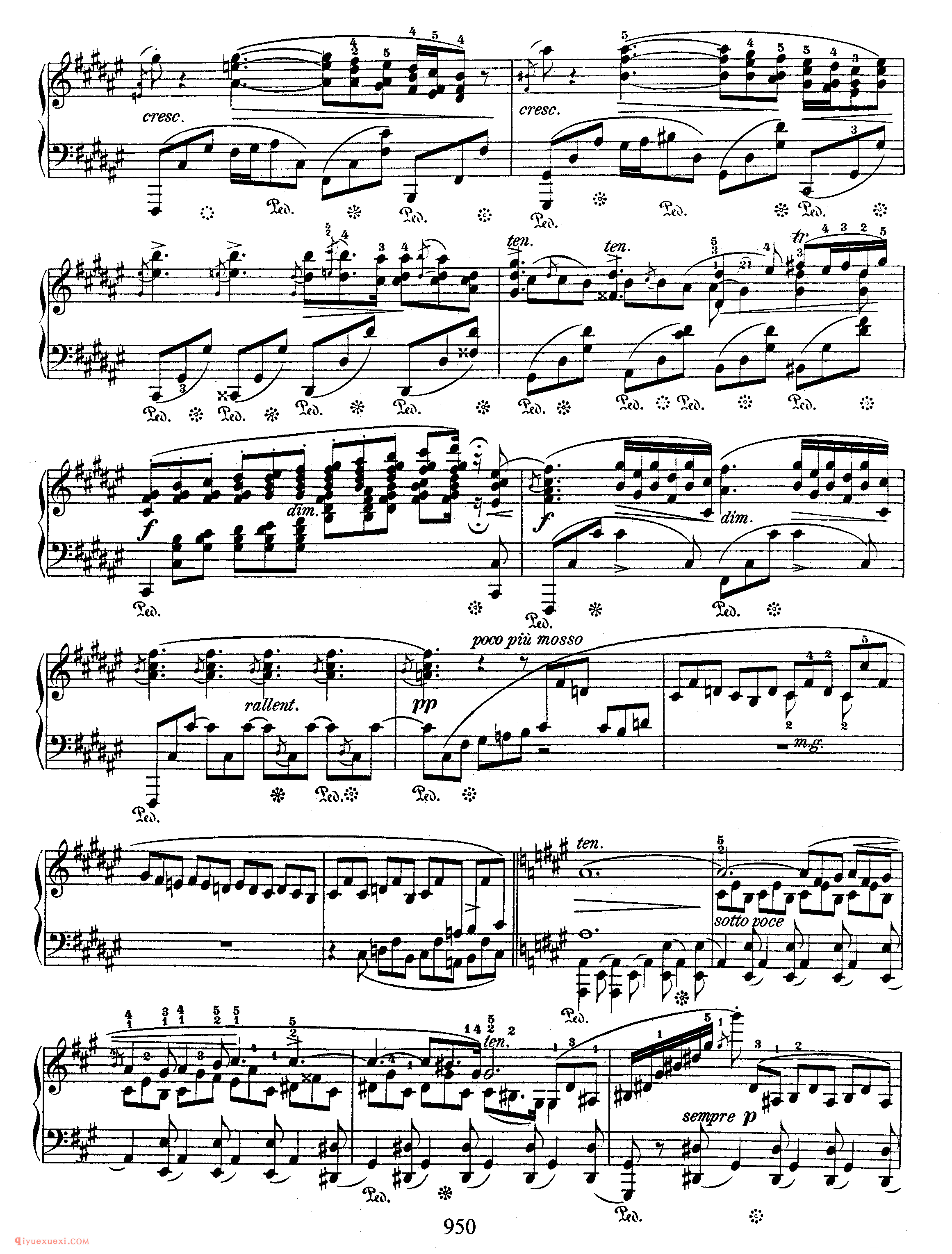 船歌 Op 60_肖邦钢琴谱