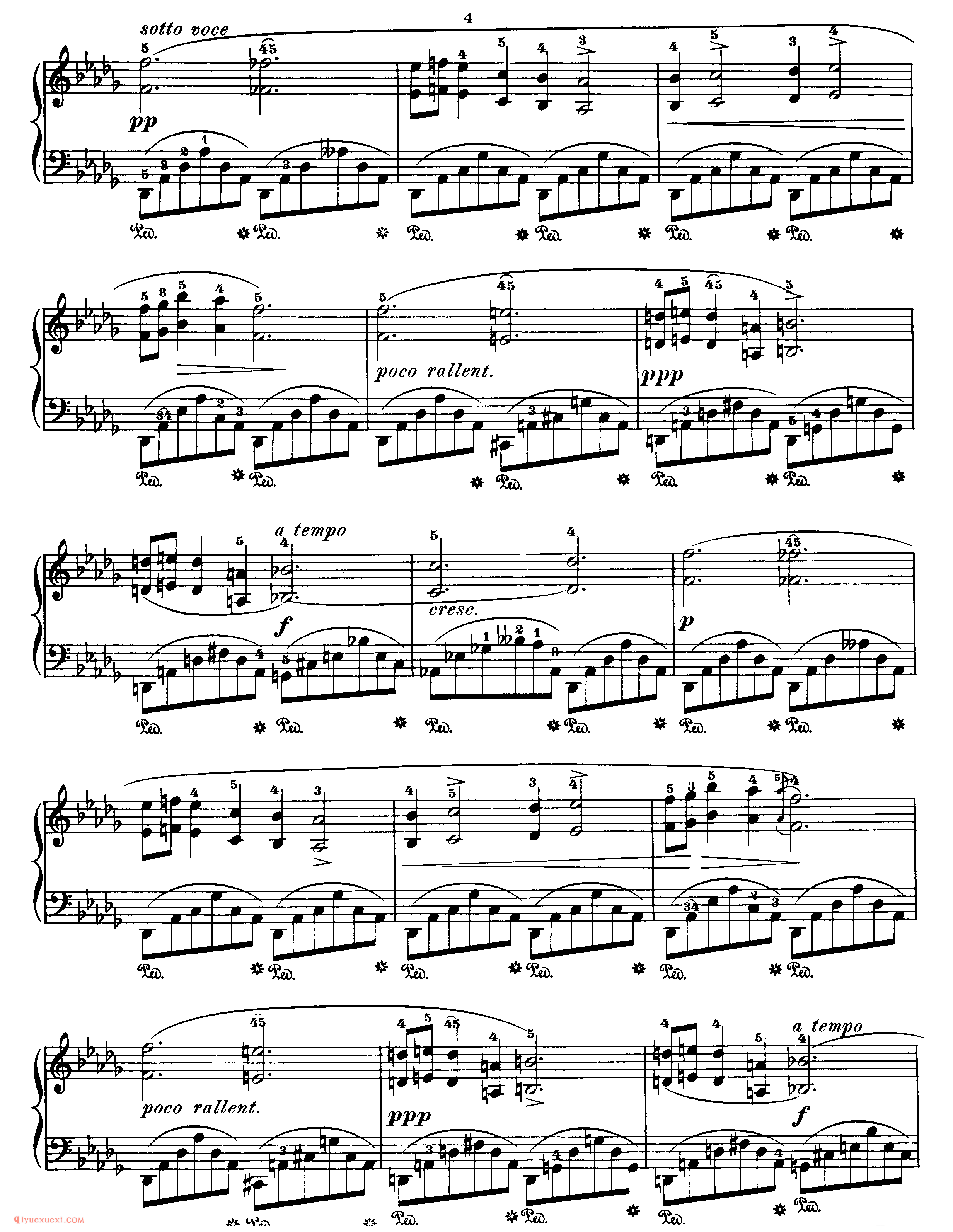 nocturne op.9,no.1_降b小调_夜曲_肖邦钢琴谱