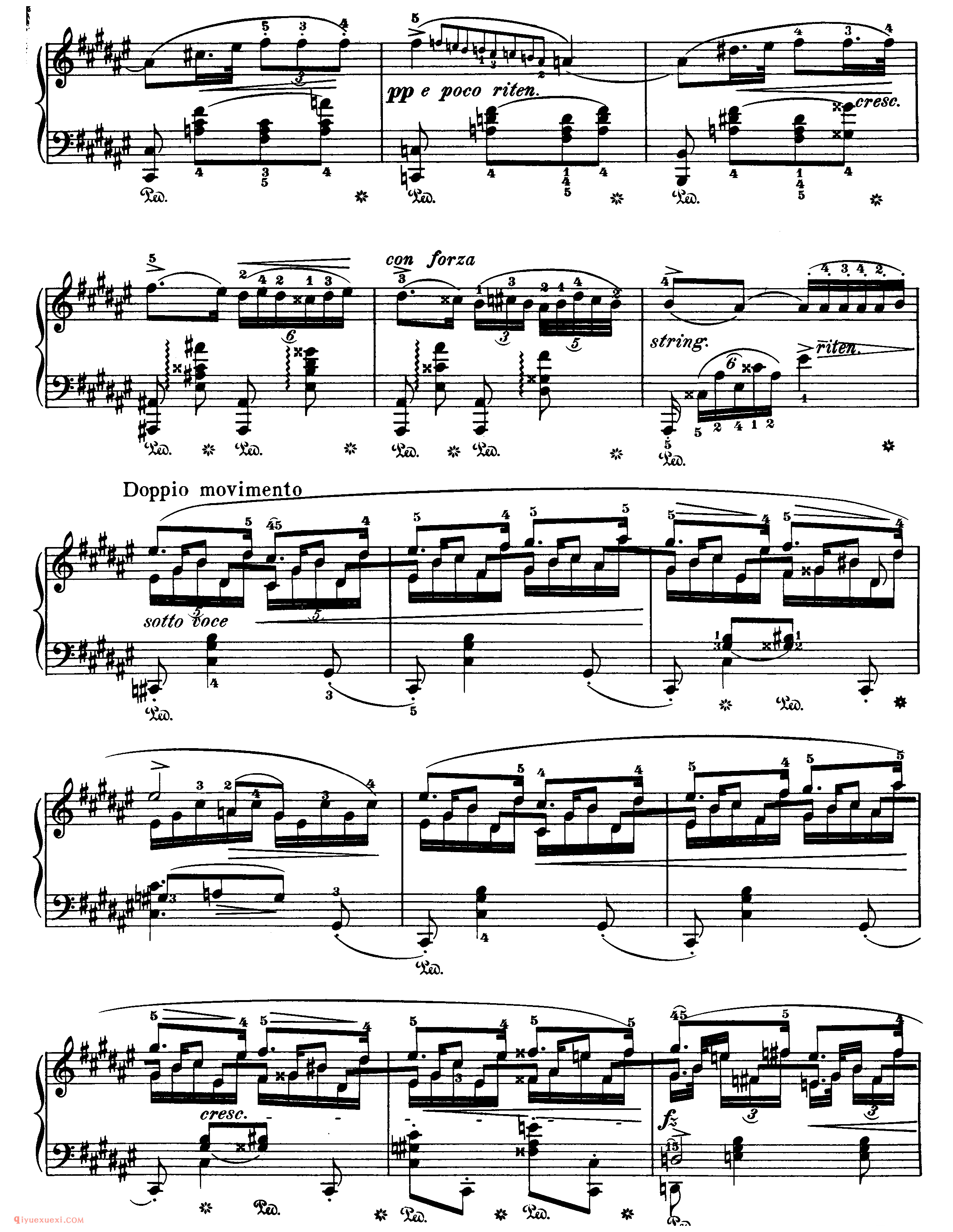 nocturne op.15,no.2_升F大调_夜曲_肖邦钢琴谱