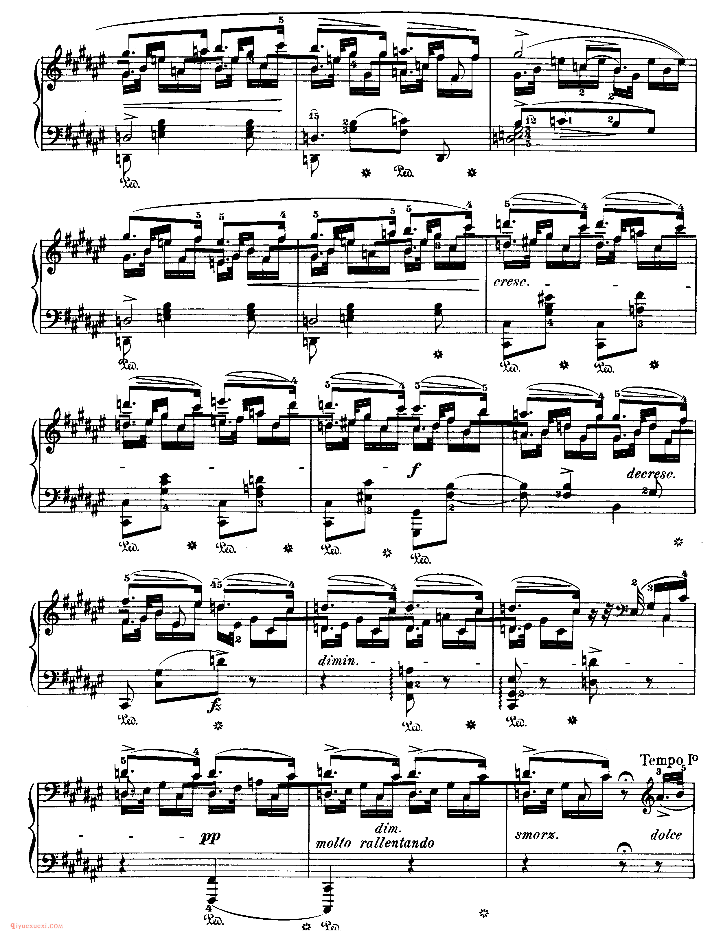 nocturne op.15,no.2_升F大调_夜曲_肖邦钢琴谱