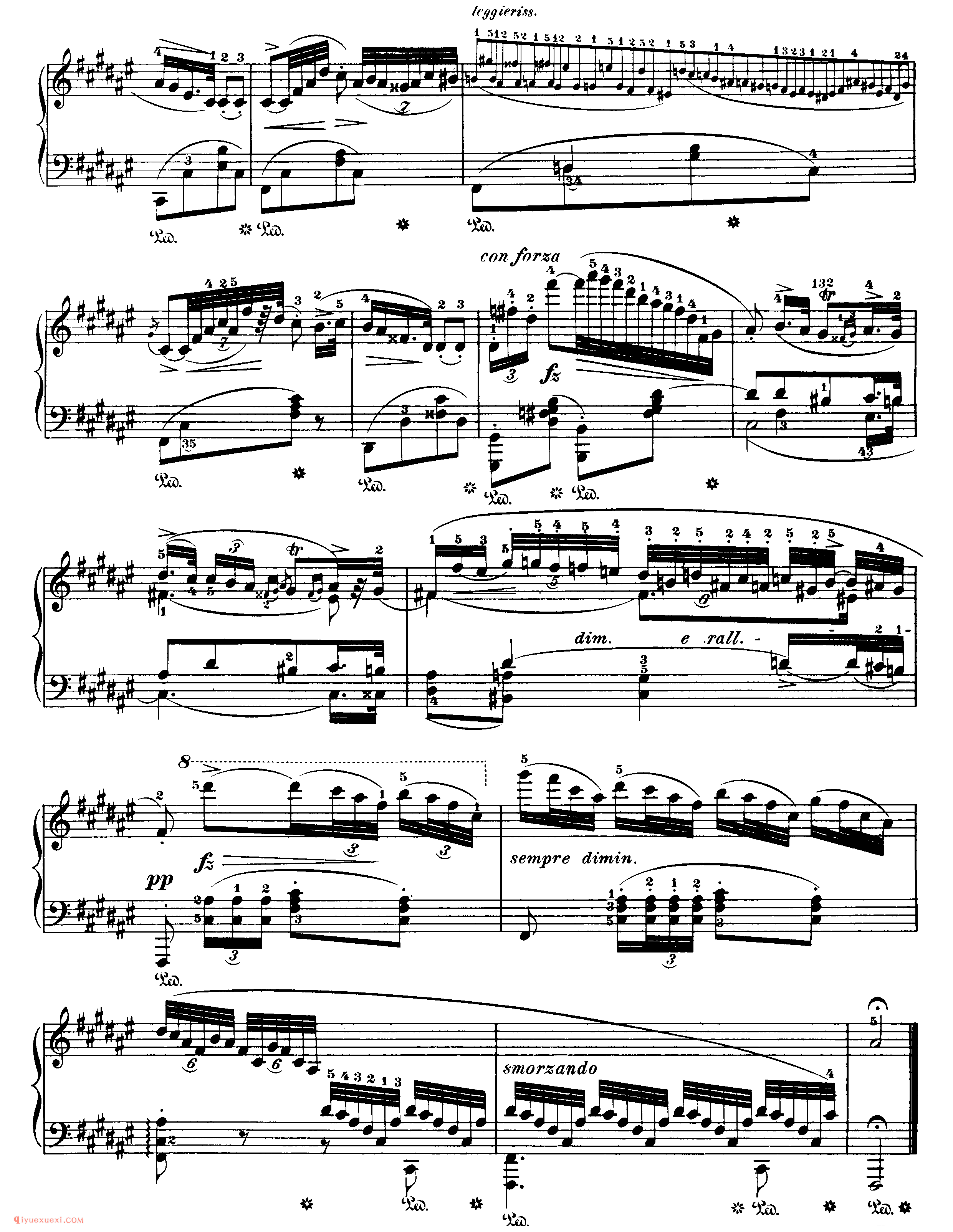 nocturne op.15,no.2_升F大调_夜曲_肖邦钢琴谱