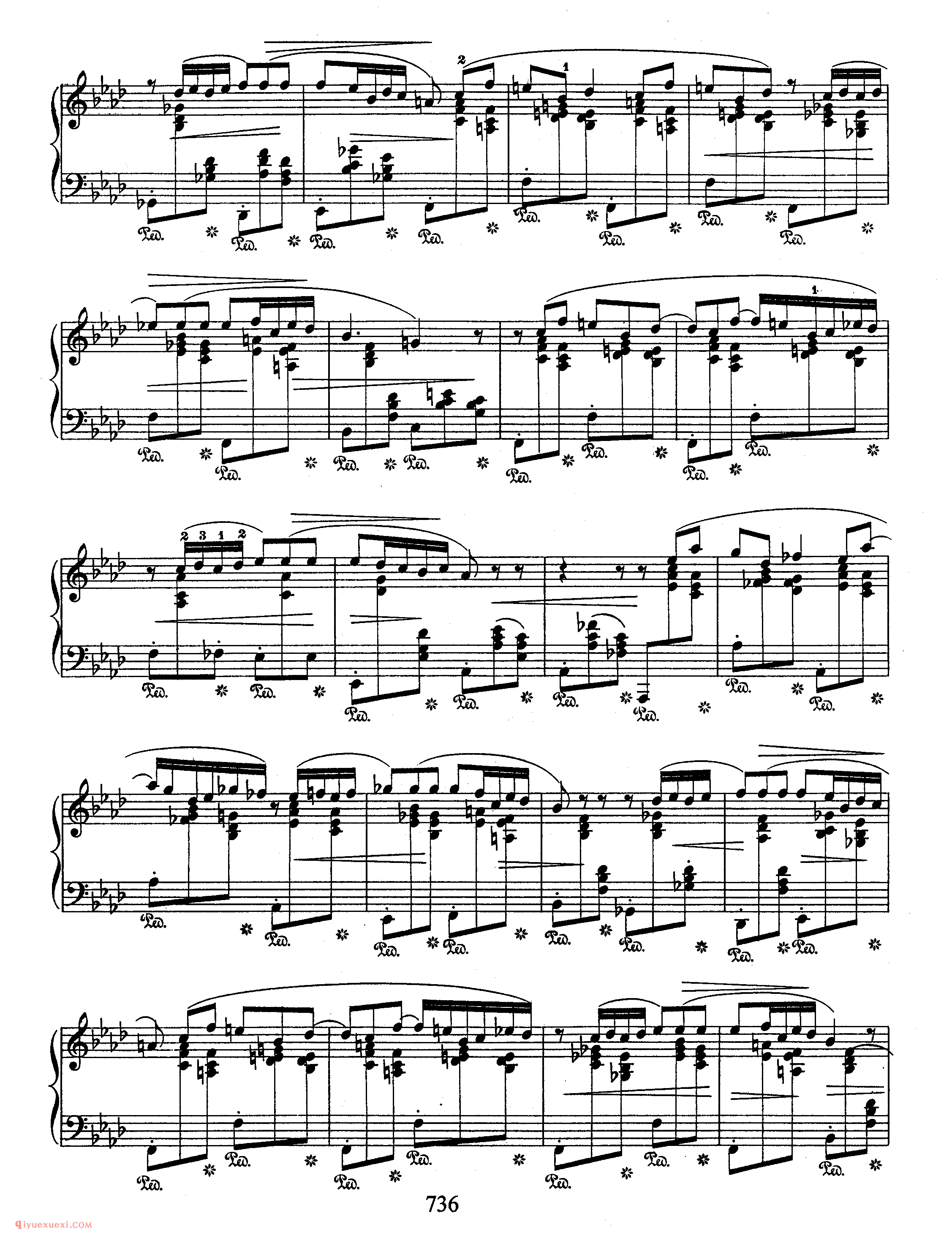 肖邦《f小调第四叙事曲》Chopin Ballade No.4_叙事曲_肖邦钢琴谱