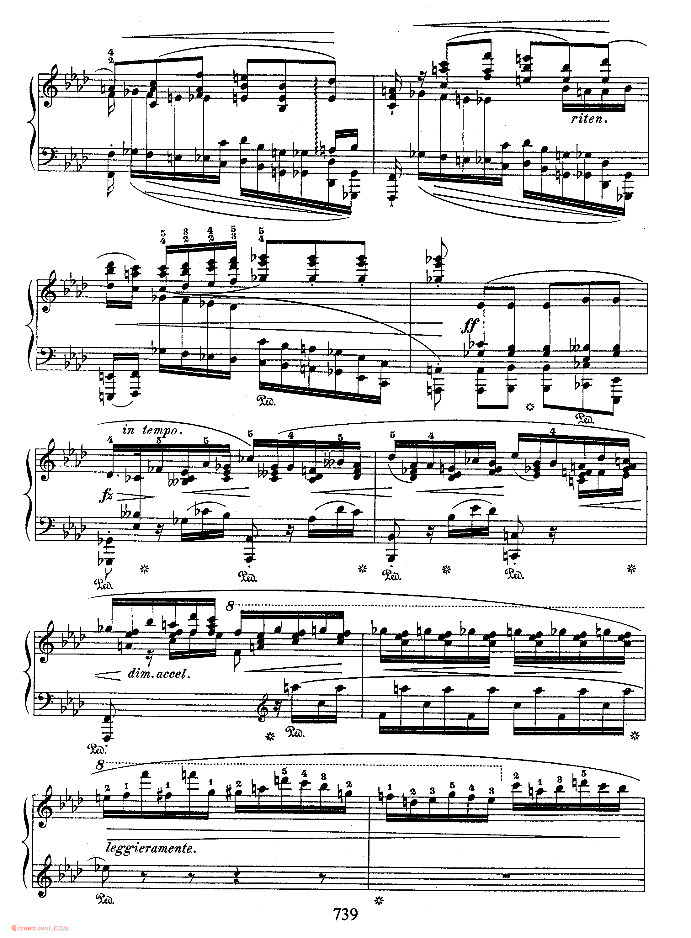 肖邦《f小调第四叙事曲》Chopin Ballade No.4_叙事曲_肖邦钢琴谱