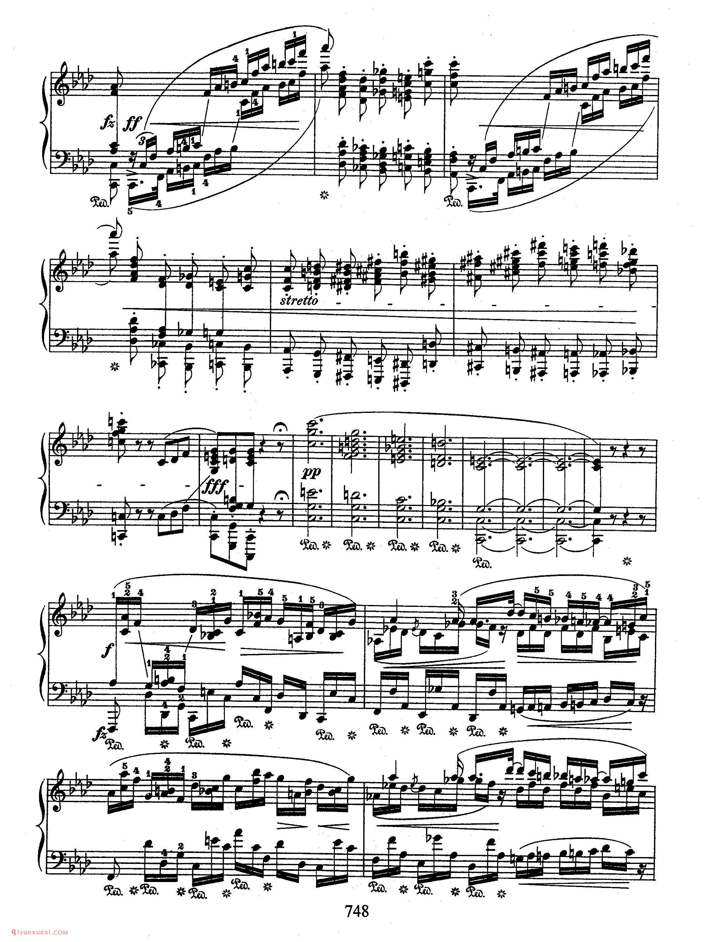 肖邦《f小调第四叙事曲》Chopin Ballade No.4_叙事曲_肖邦钢琴谱