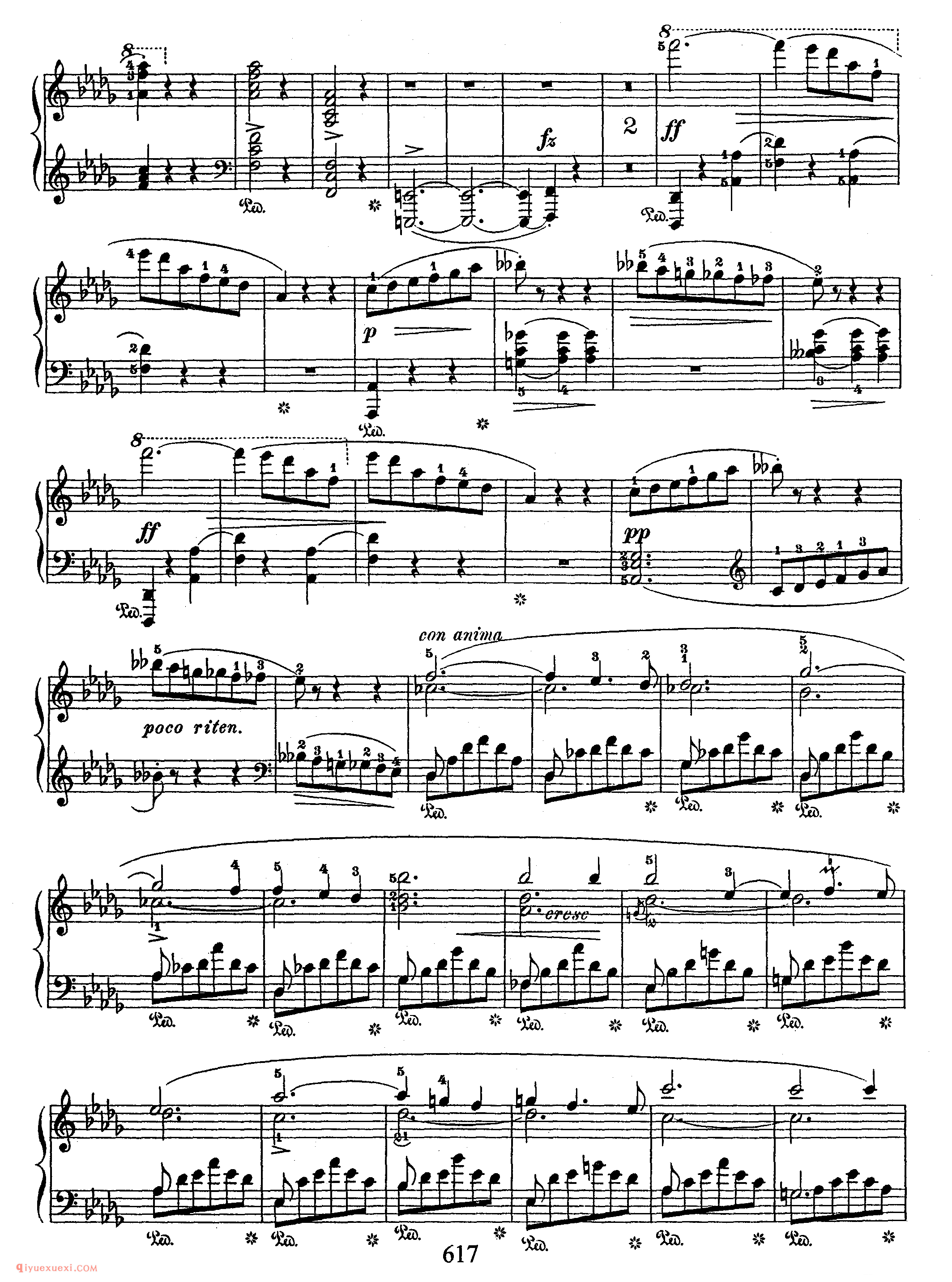 Scherzo No 2 in bb, Op 31_　第二首降b小调作品31_谐谑曲_肖邦钢琴谱