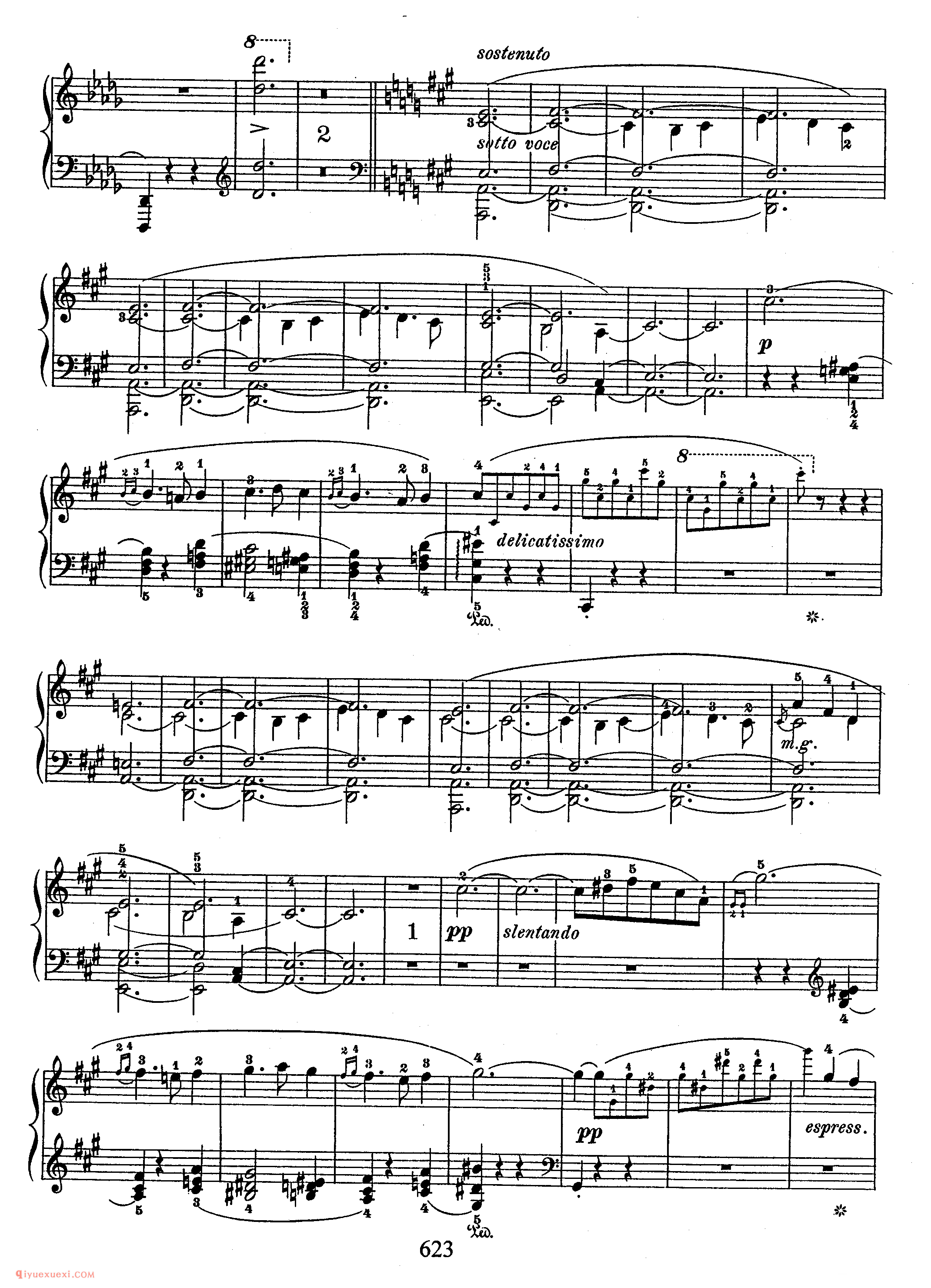 Scherzo No 2 in bb, Op 31_　第二首降b小调作品31_谐谑曲_肖邦钢琴谱