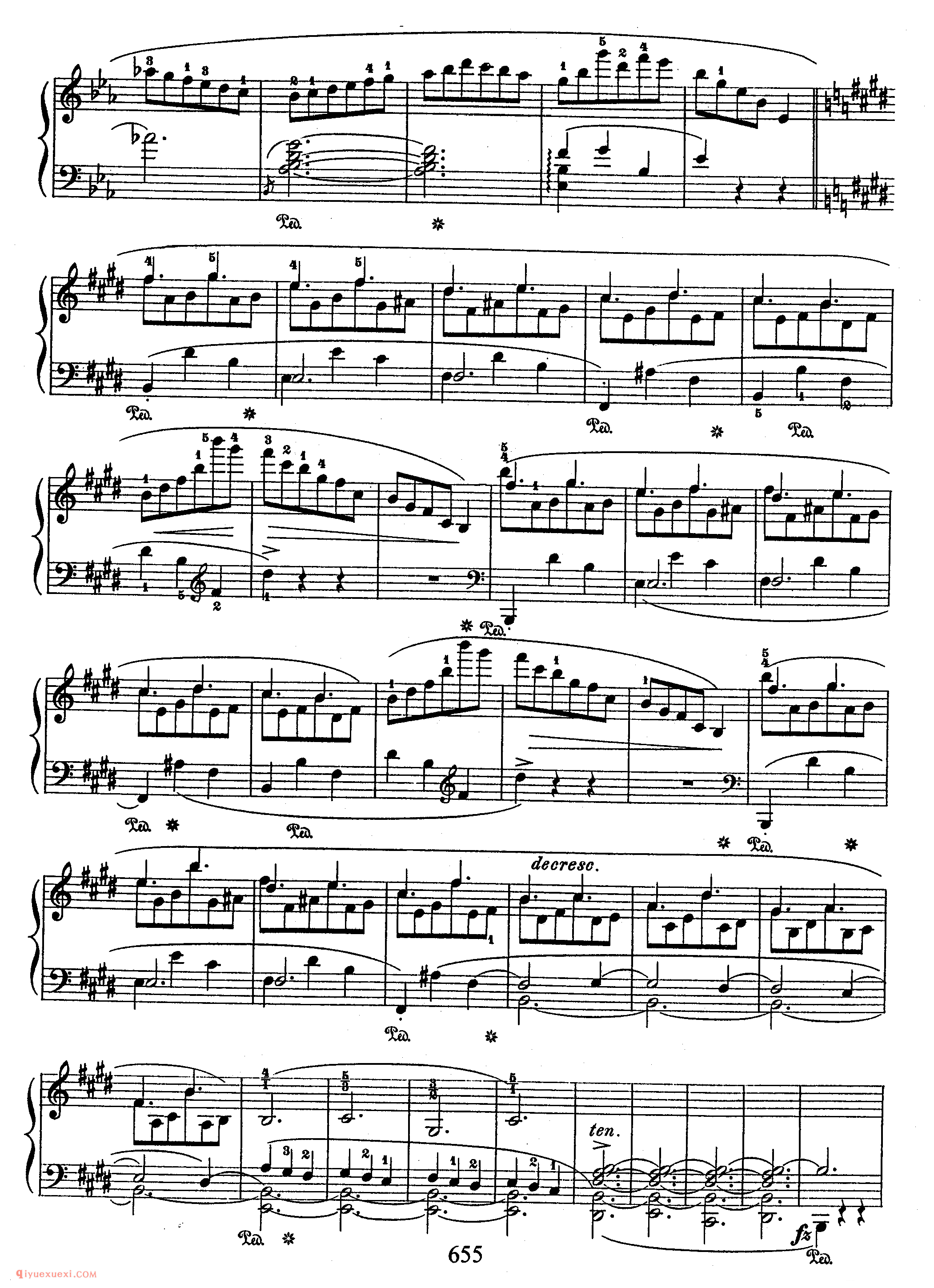 Scherzo No 4 in E, Op 54 NoRestriction_第四首E大调作品54_谐谑曲_肖邦钢琴谱