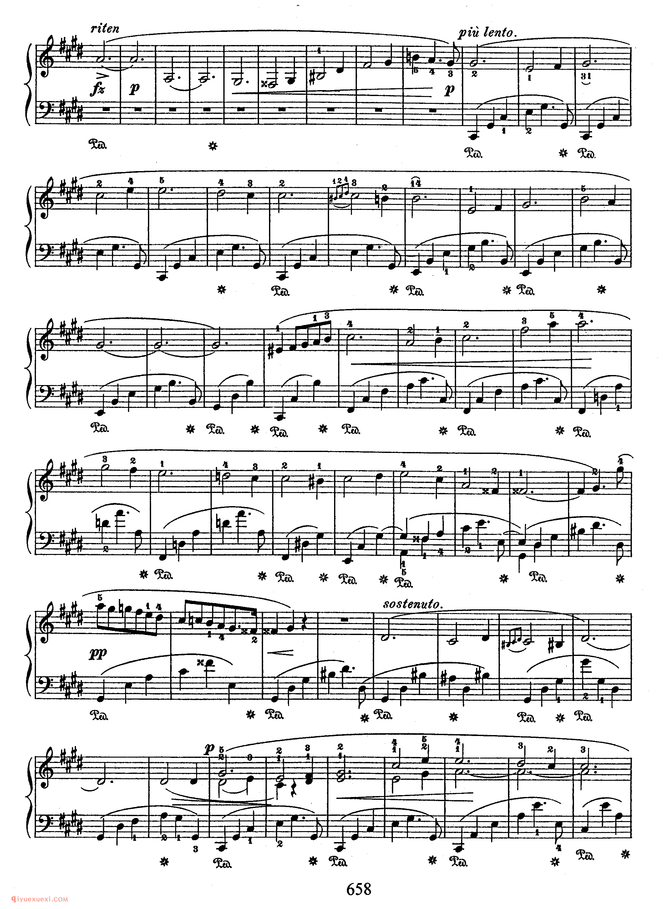 Scherzo No 4 in E, Op 54 NoRestriction_第四首E大调作品54_谐谑曲_肖邦钢琴谱