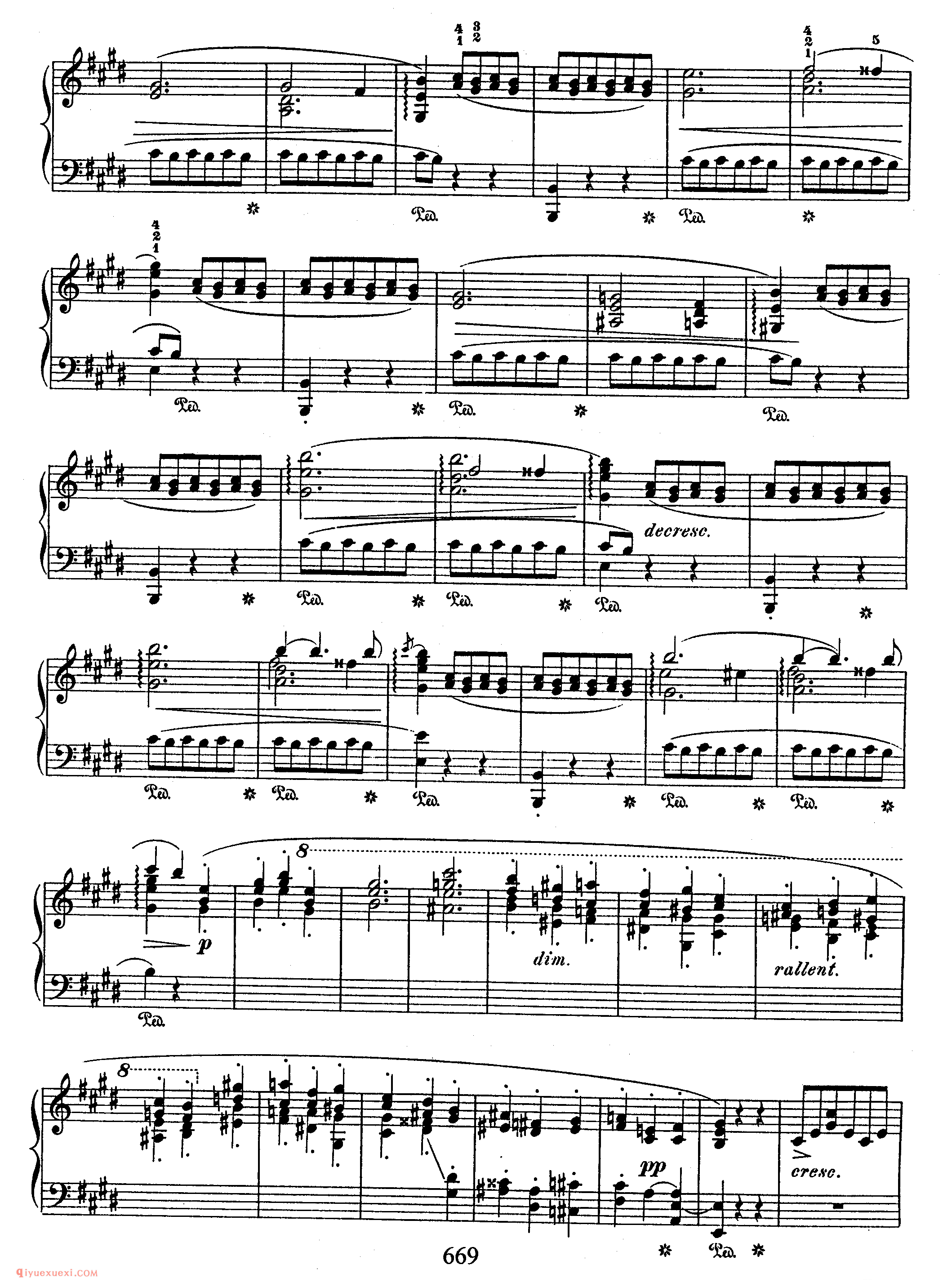 Scherzo No 4 in E, Op 54 NoRestriction_第四首E大调作品54_谐谑曲_肖邦钢琴谱