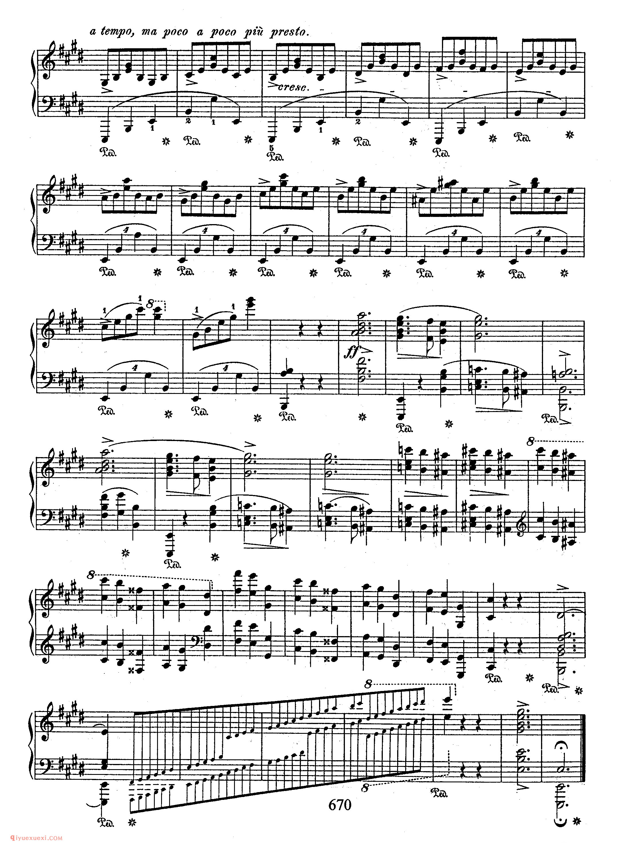 Scherzo No 4 in E, Op 54 NoRestriction_第四首E大调作品54_谐谑曲_肖邦钢琴谱