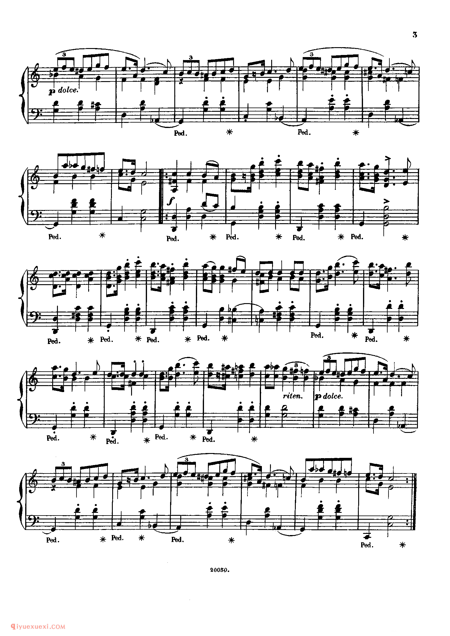 Mazurka In C Major (1833)_玛祖卡遗作(未编号)_肖邦钢琴谱