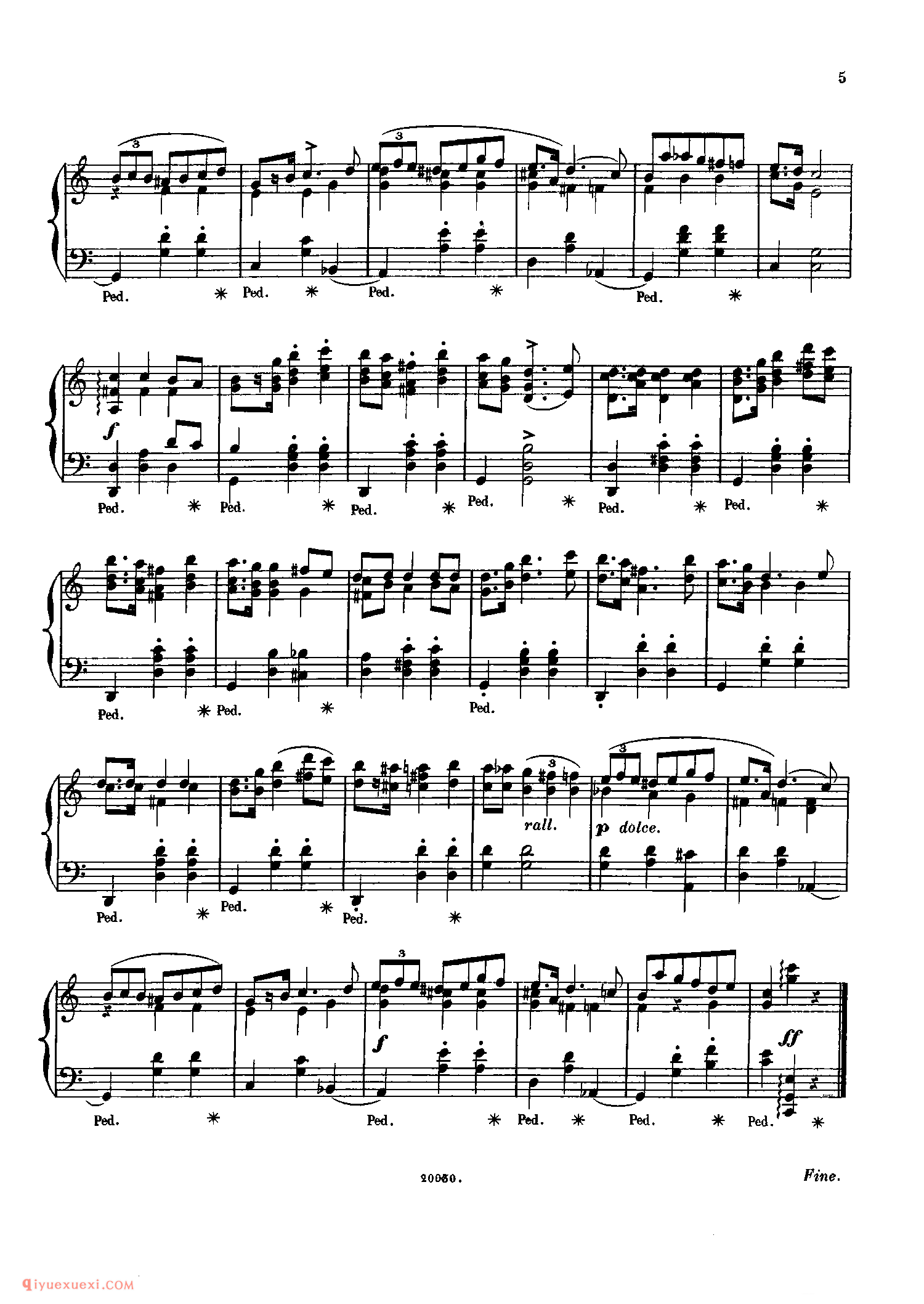 Mazurka In C Major (1833)_玛祖卡遗作(未编号)_肖邦钢琴谱