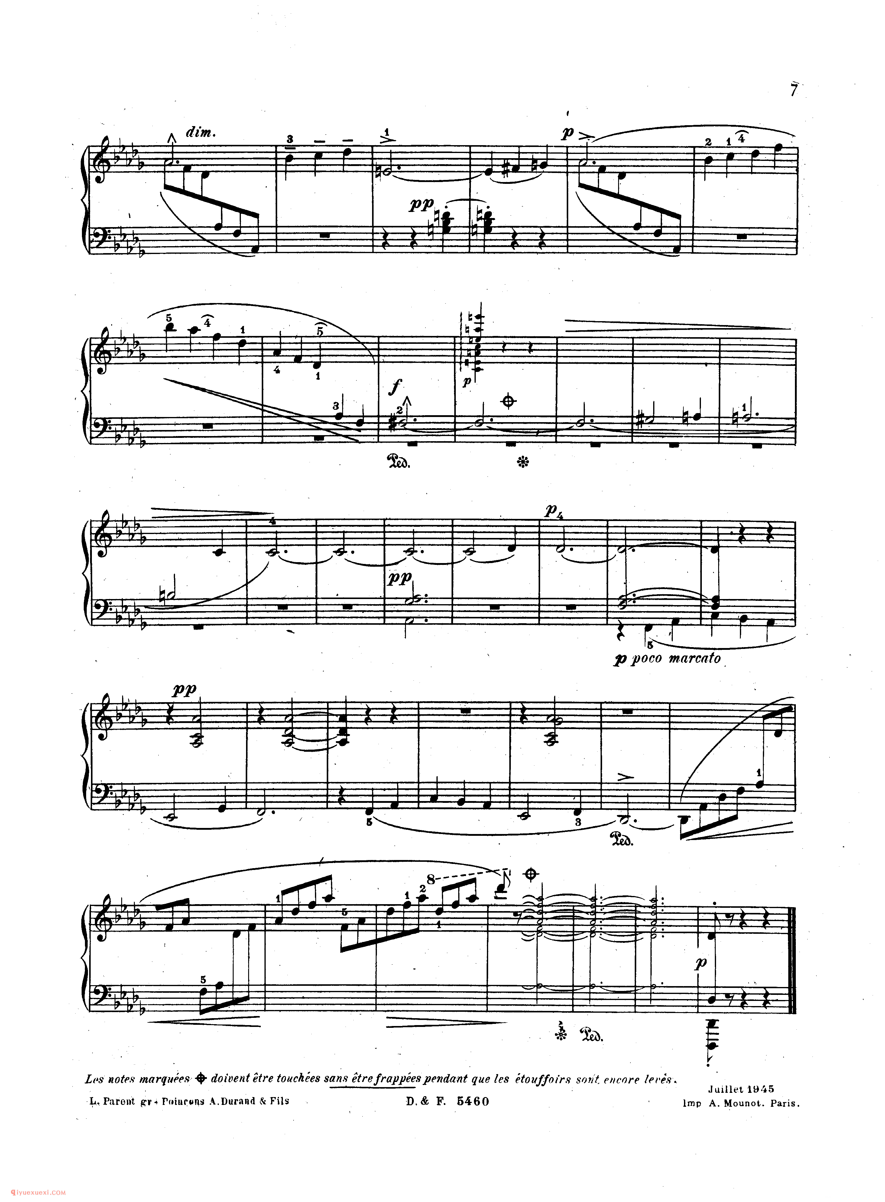 随意圆舞曲 Saint-Saens - Valse Nonchalante Op.110_圣桑钢琴谱