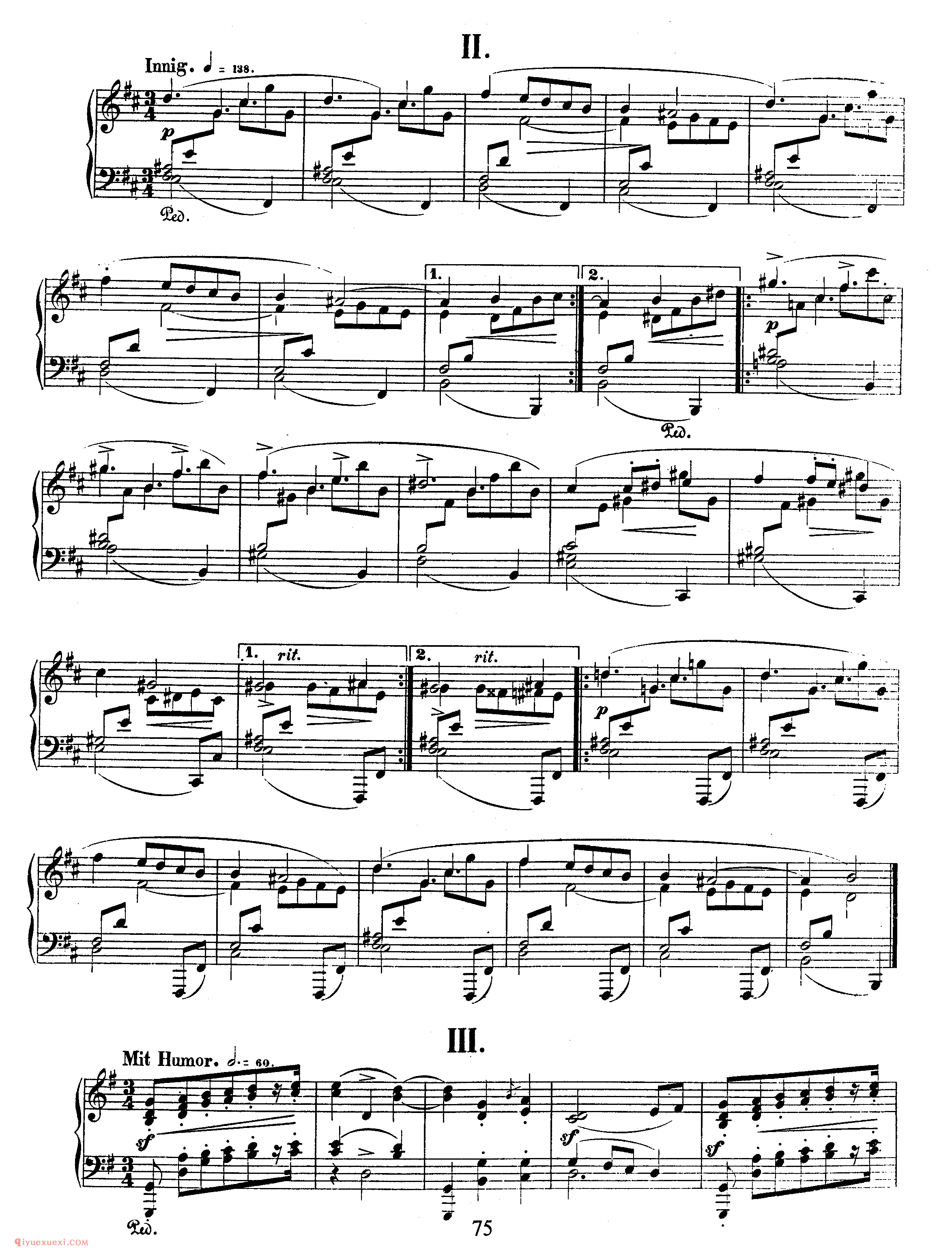 舒曼《大卫同盟舞曲》作品6_Schumann Davidsbundlertanze Op.6_舒曼钢琴谱