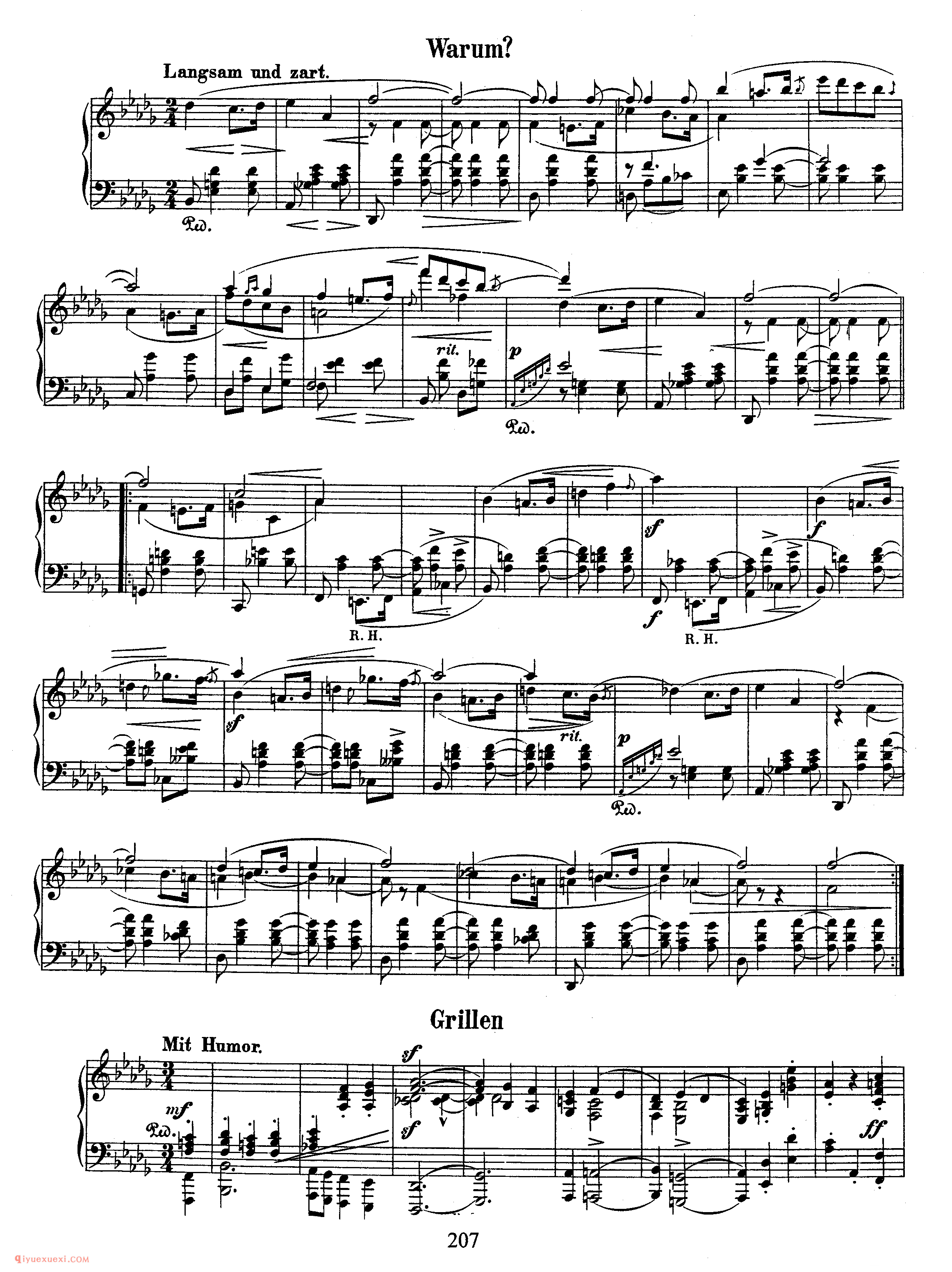 舒曼《幻想小品集》作品12_Schumann Phantasiestucke Op.12_舒曼钢琴谱