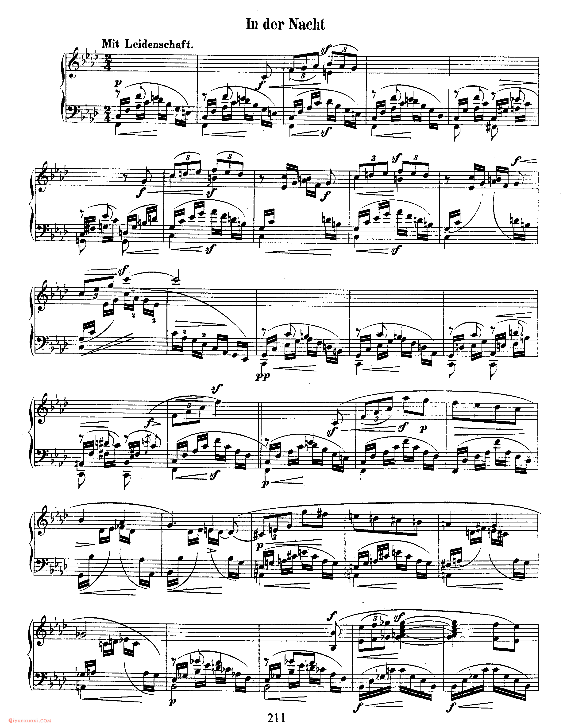 舒曼《幻想小品集》作品12_Schumann Phantasiestucke Op.12_舒曼钢琴谱