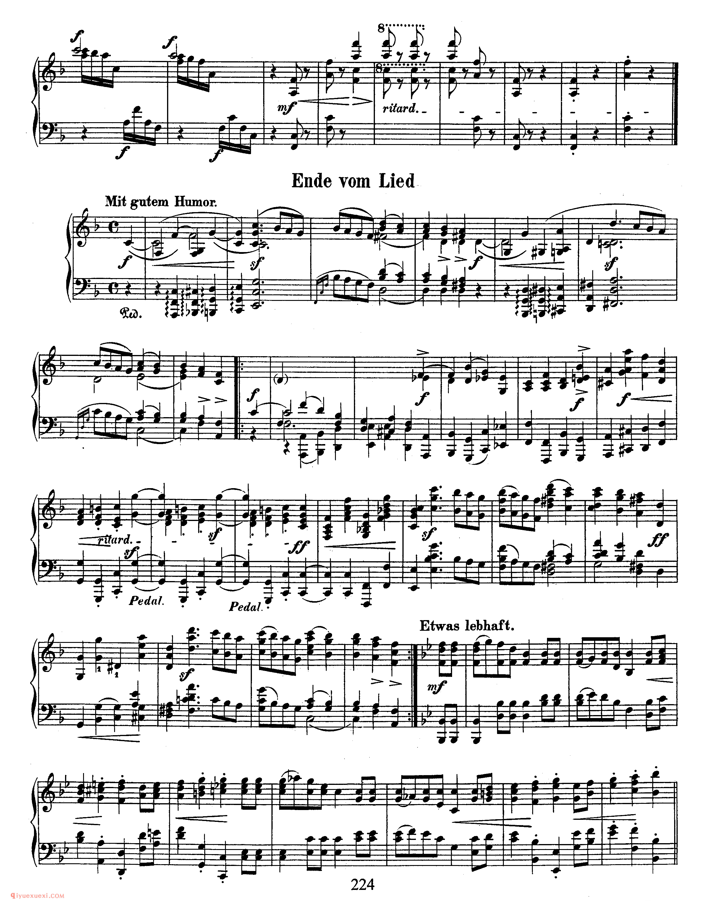 舒曼《幻想小品集》作品12_Schumann Phantasiestucke Op.12_舒曼钢琴谱