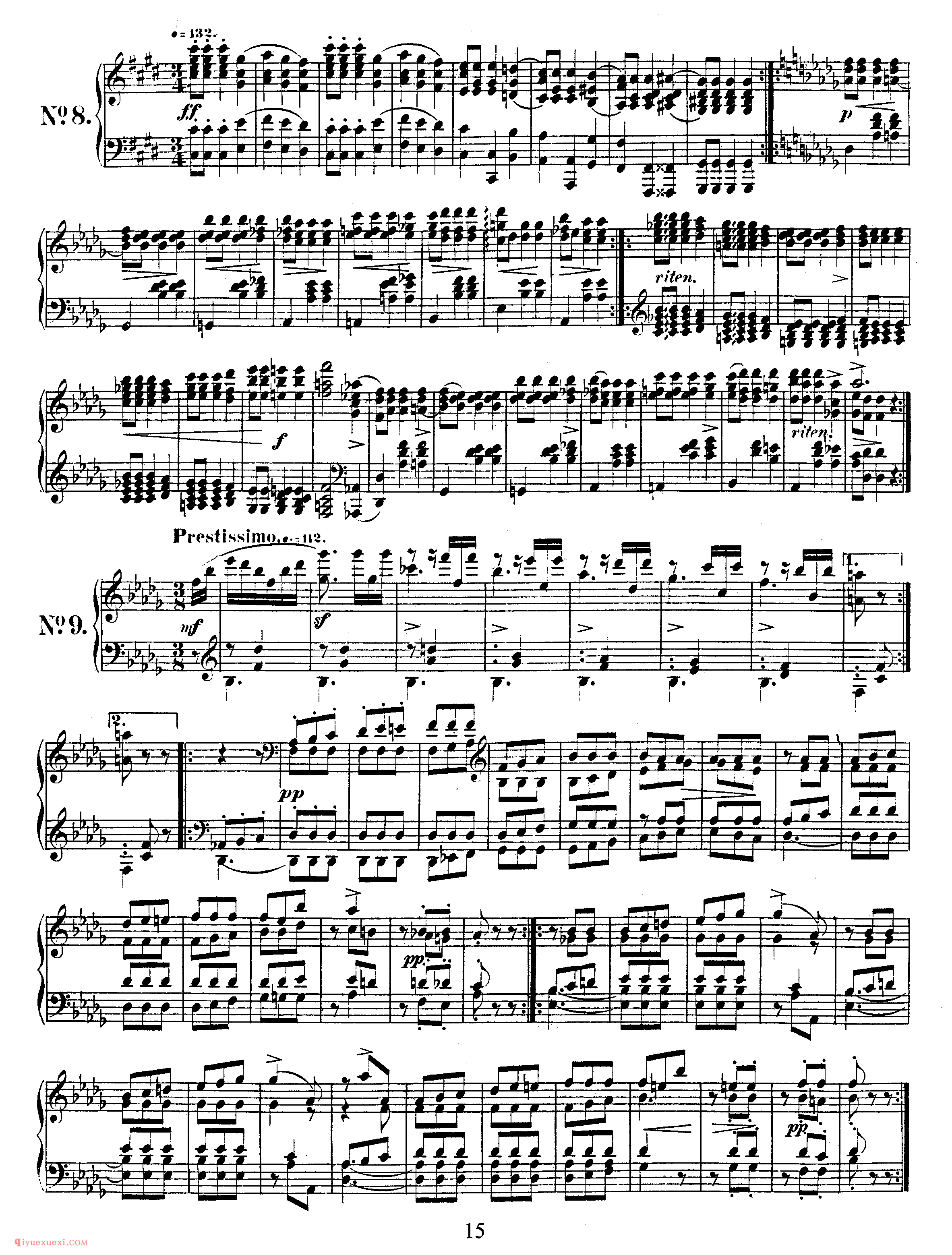 舒曼《蝴蝶》作品2_Schumann Papillons Op.2_舒曼钢琴谱