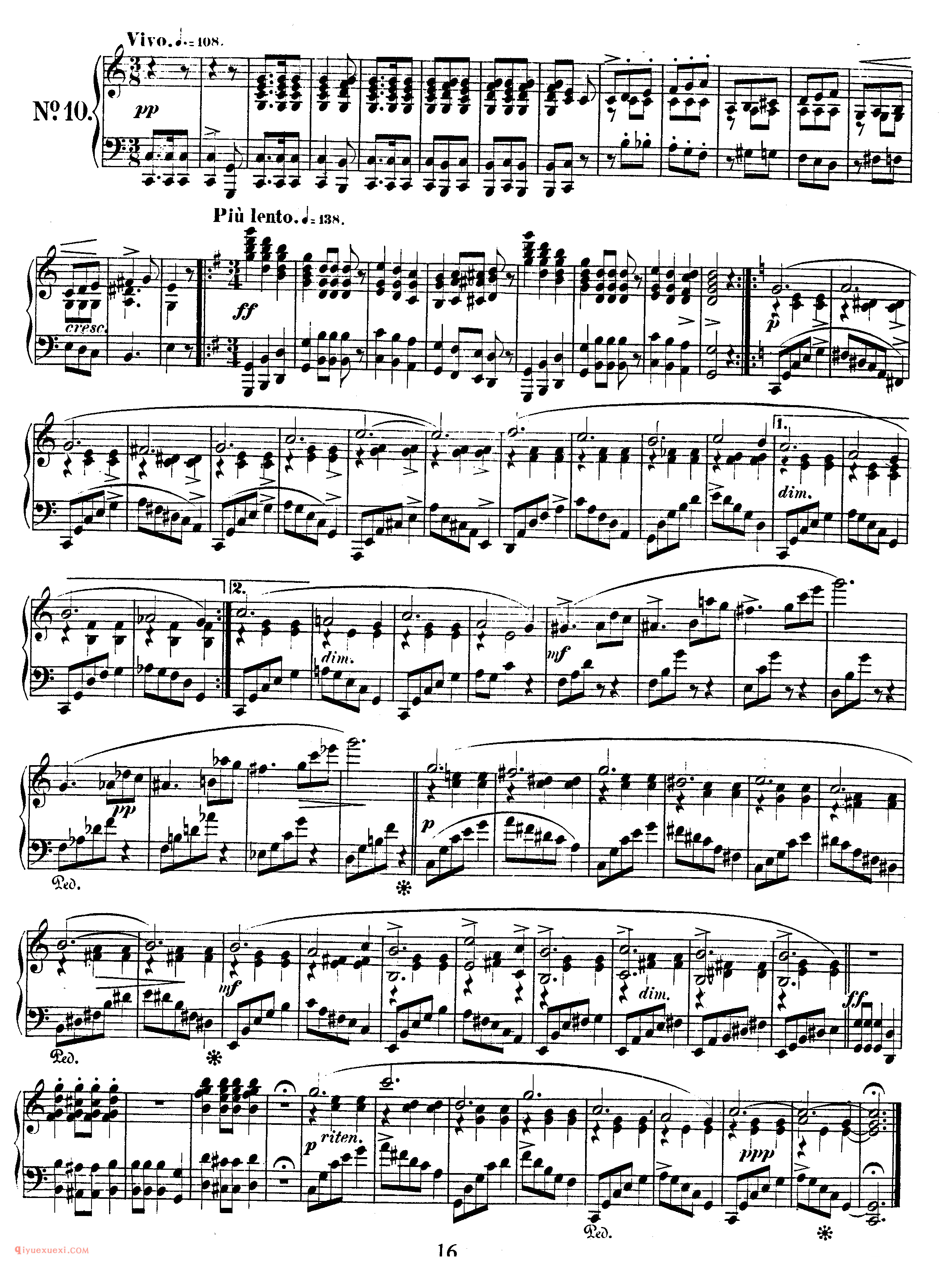 舒曼《蝴蝶》作品2_Schumann Papillons Op.2_舒曼钢琴谱