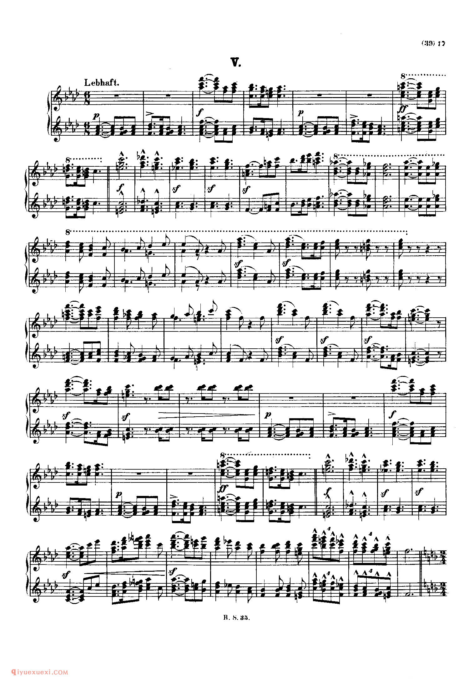 舒曼《来自东方的图画》作品66（四手联弹）_Schumann Bilder aus Osten Op.66_舒曼钢琴谱