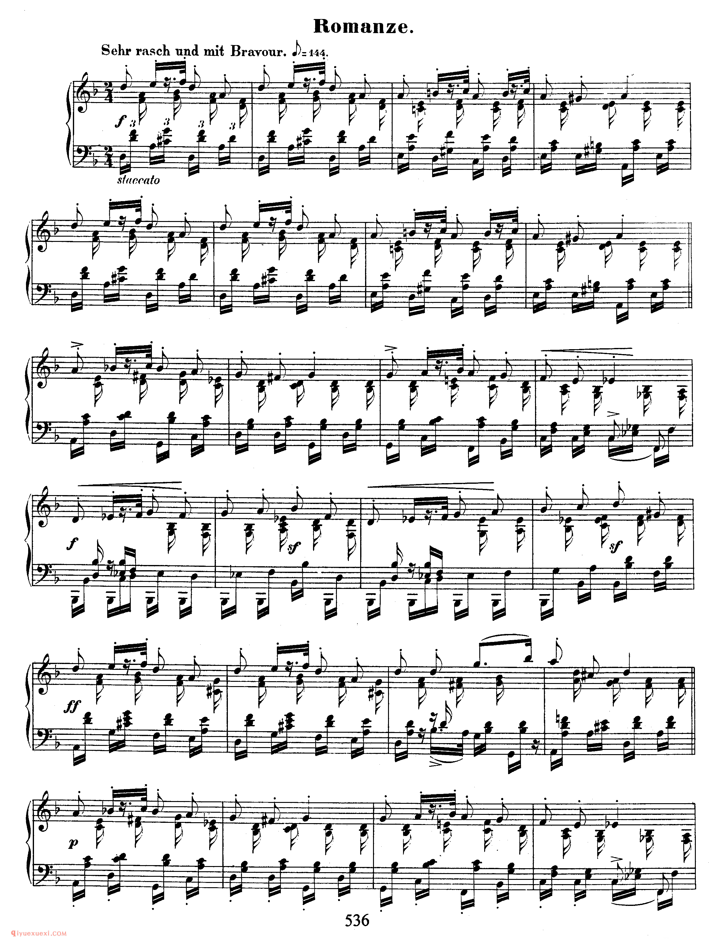 舒曼《四首钢琴小品》作品32_Schumann 4 Klavierstucke Op.32_舒曼钢琴谱