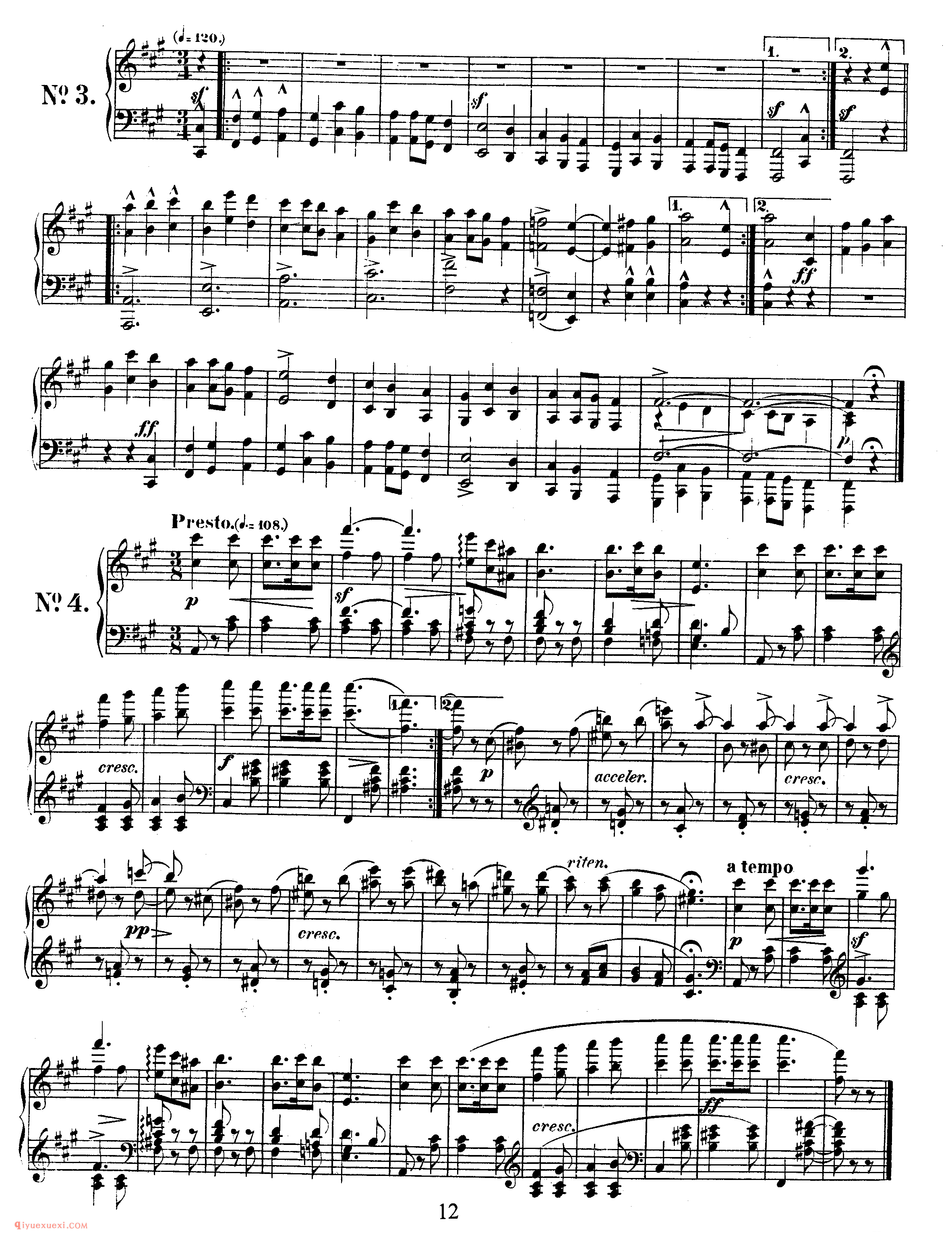 Schumann - Papillons (Butterflies), Op.2_舒曼钢琴谱